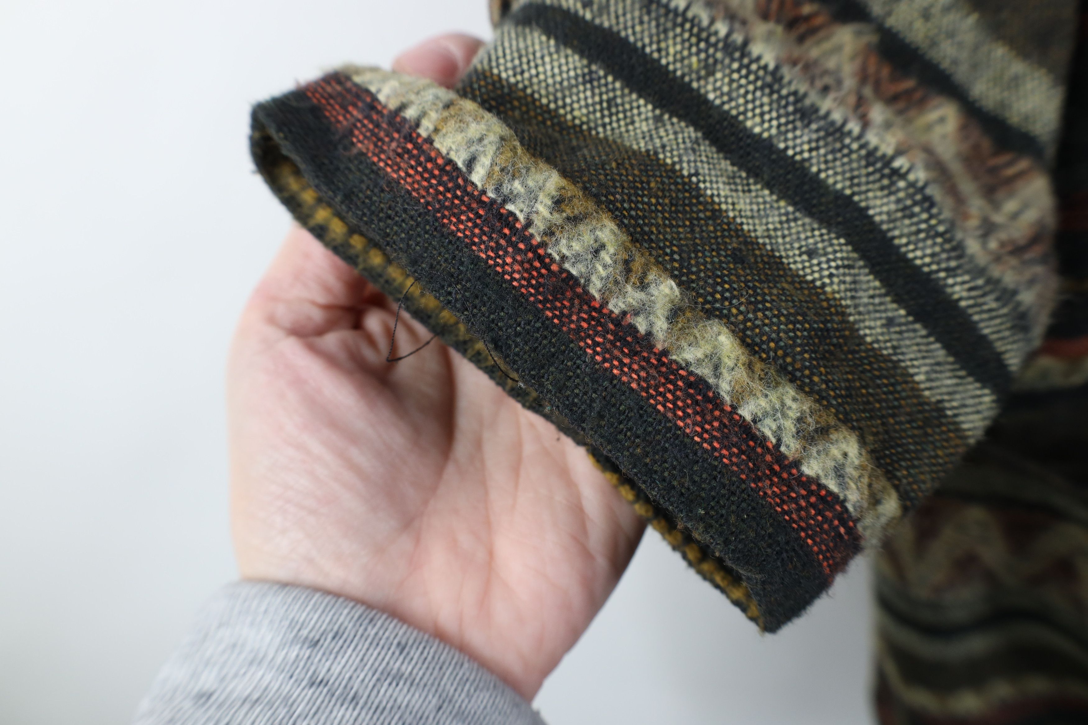 Vintage Vintage 90s Streetwear Tone Knit Suit Coat Blazer Jacket Size L / US 10 / IT 46 - 7 Thumbnail