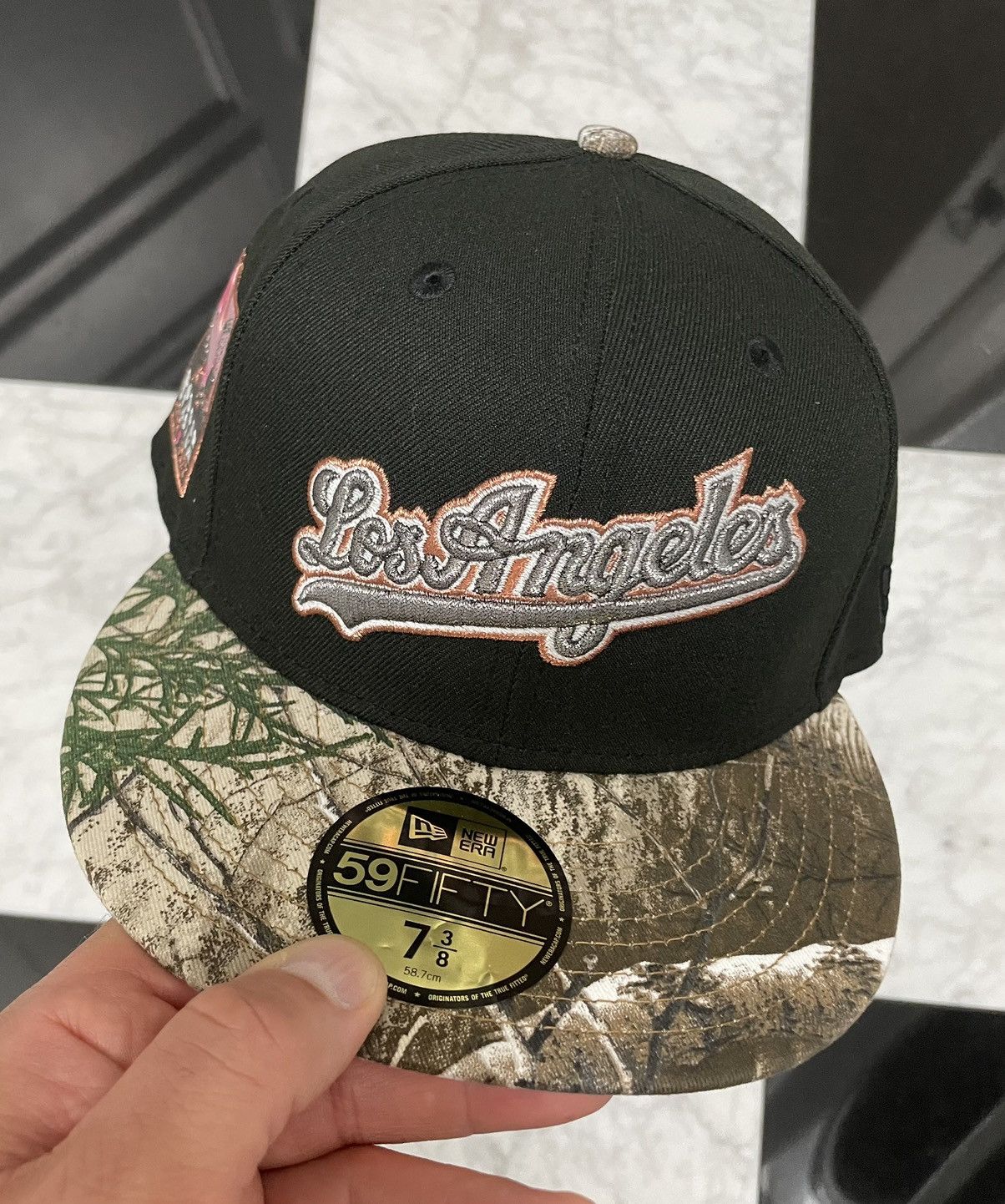 New Era 🔥 Exclusive Dodgers fitted hat with real tree brim 7 3/8 Size ONE SIZE - 3 Thumbnail