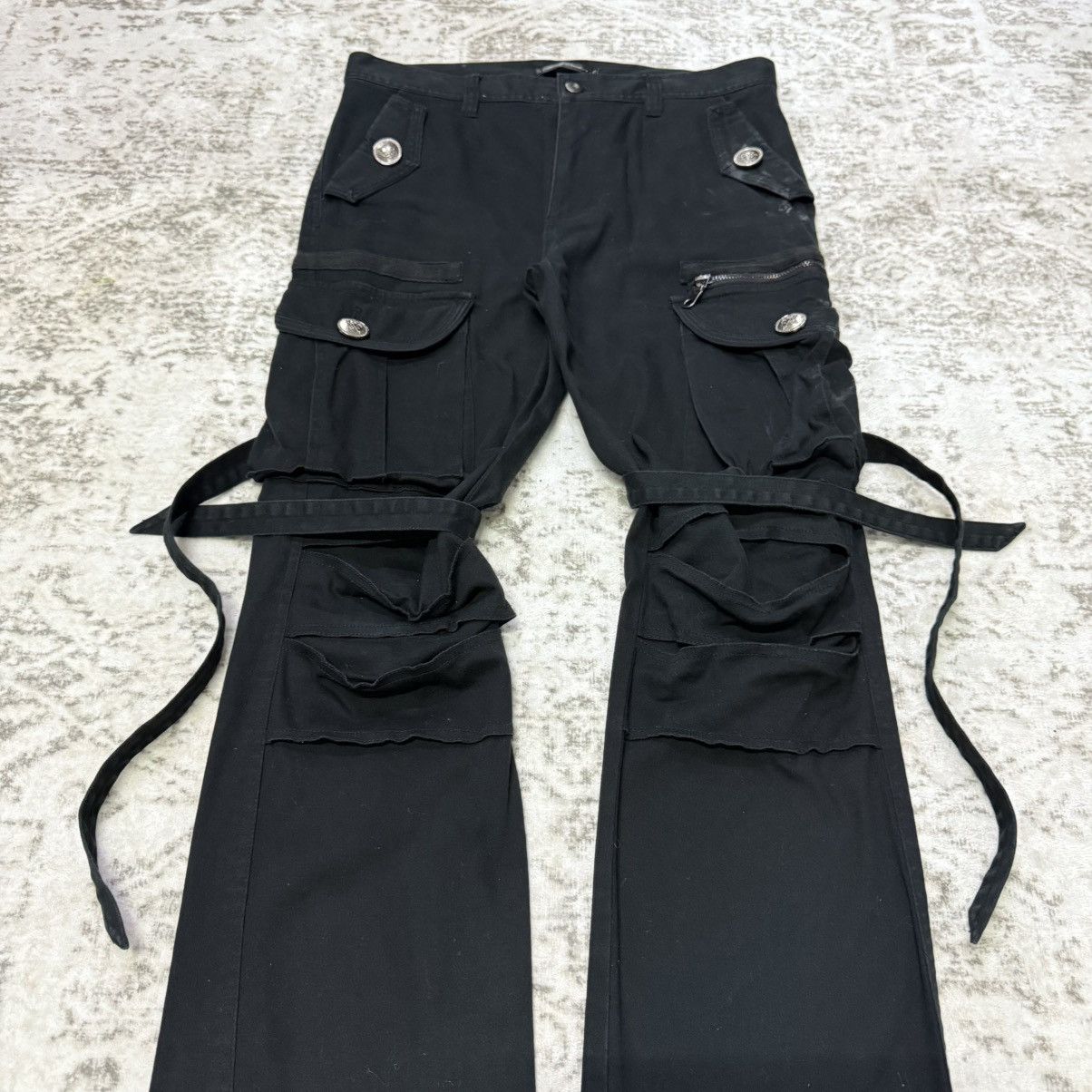 Le Grande Bleu (L.G.B.) Japanese Brand Saucy Cool Bondage Cargo Pants Size US 30 / EU 46 - 2 Thumbnail
