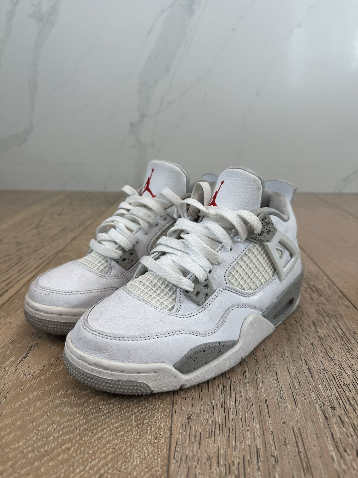 Jordan Brand Jordan 4 Retro White Oreo Size US 6 / EU 39 - 1 Thumbnail