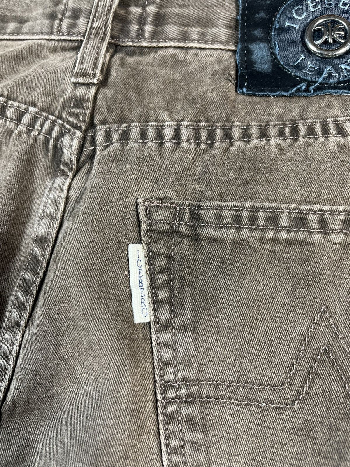 Iceberg Iceberg 90s Vintage Brown Denim Made in Italy Rare Size US 31 - 12 Thumbnail