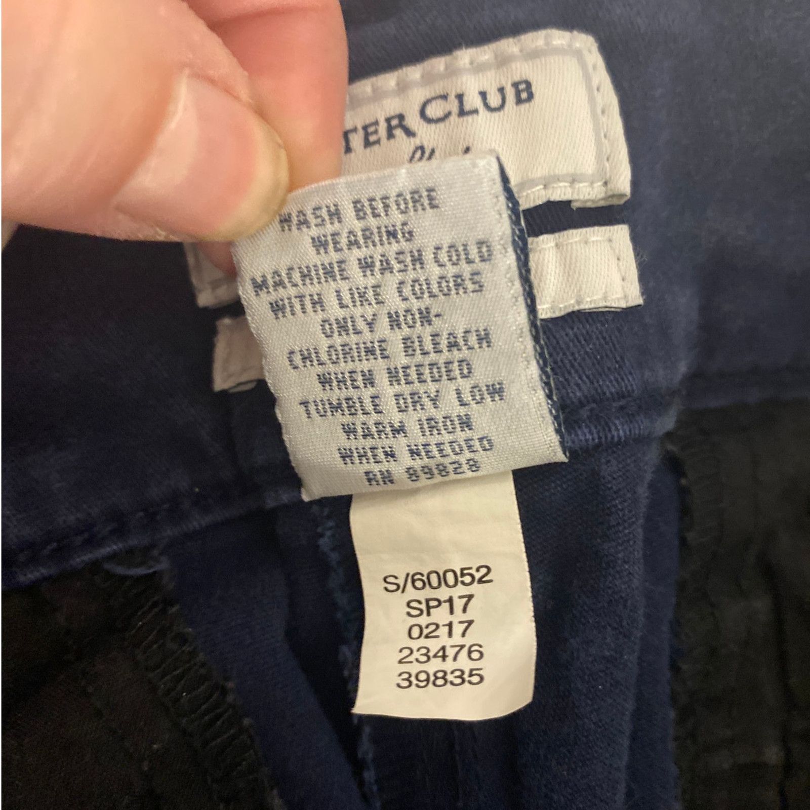 Other Nautical Button Hem Cropped Navy Pants Charter Club 16 Size 38" / US 16 / IT 52 - 4 Thumbnail