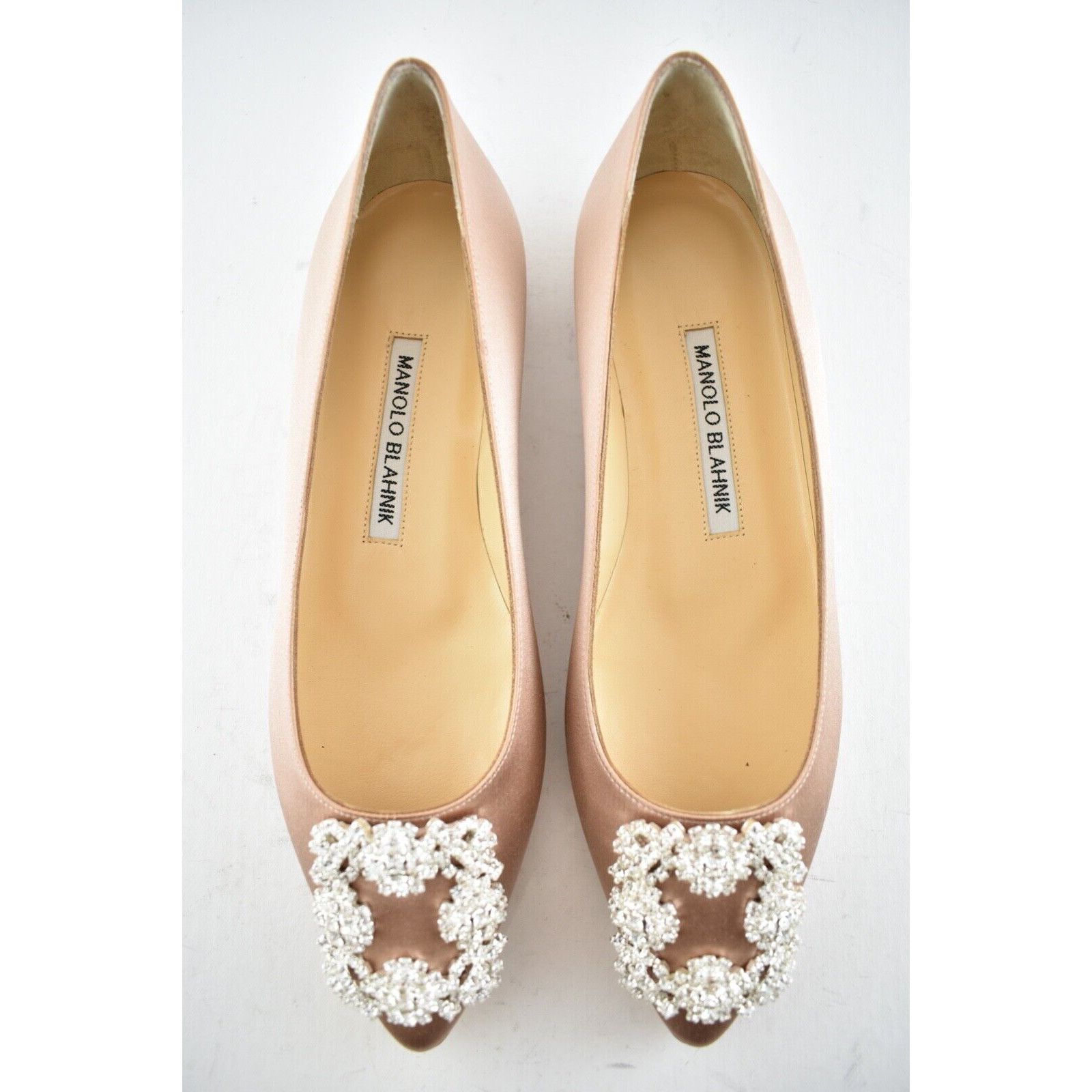 Manolo Blahnik Hangisi Satin Jewel Buckle Ballerina Ballet Flat 36 Size US 6 / IT 36 - 6 Thumbnail