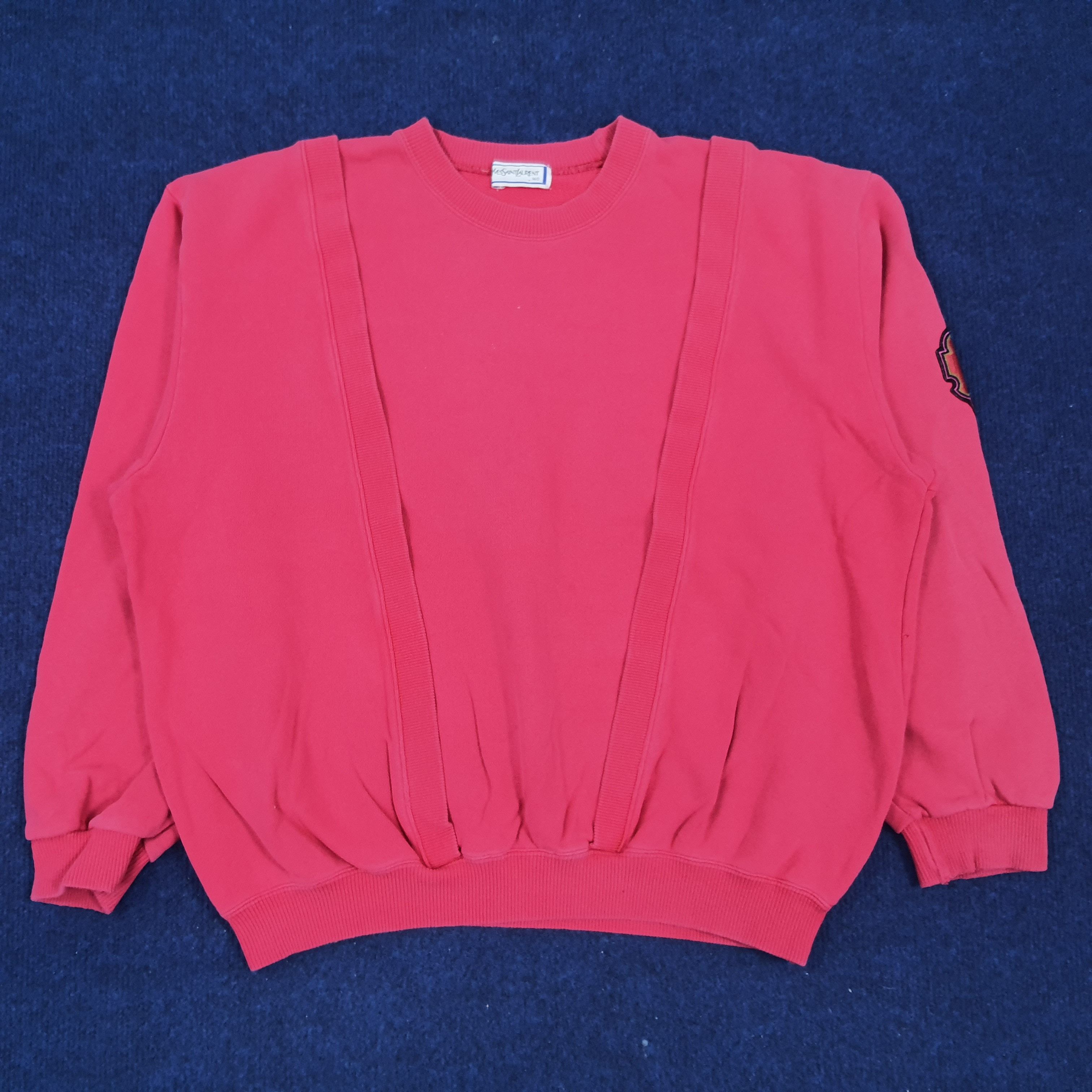 Vintage × Yves Saint Laurent Vintage Yves Saint Laurent Designer Sweatshirt Size L / US 10 / IT 46 - 1 Thumbnail