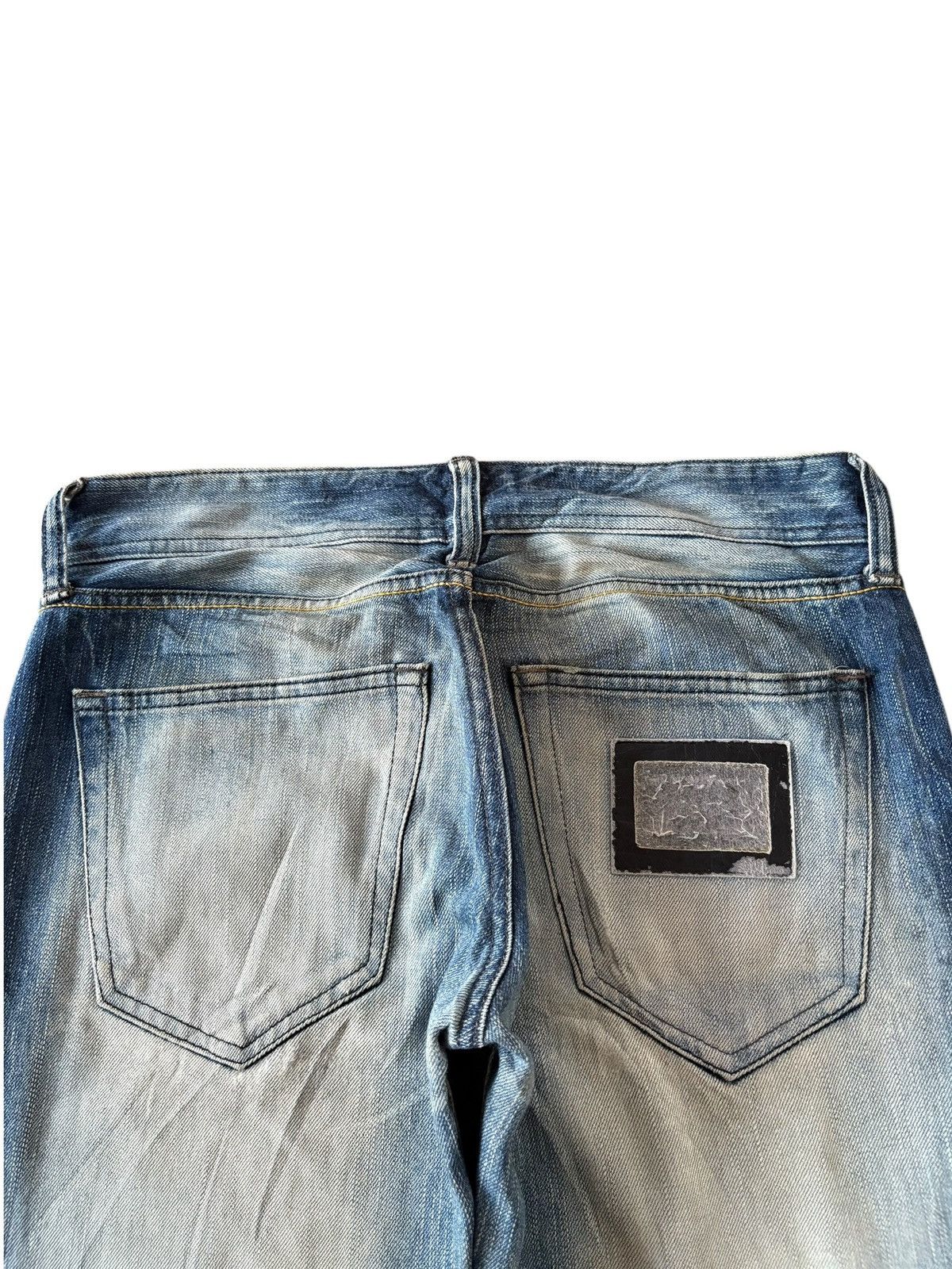 If Six Was Nine Vintage Murder Licence Punk Studded Mud Wash Distress Jeans Size 31" - 4 Thumbnail