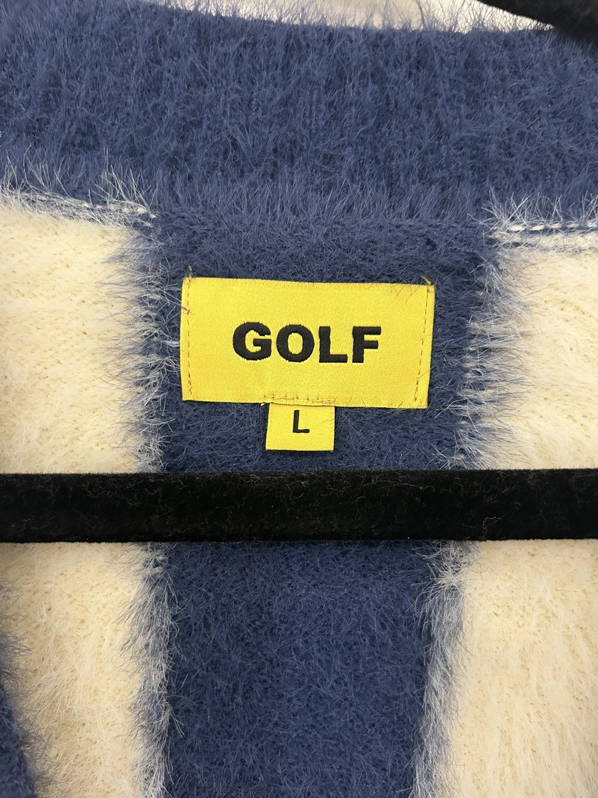 Golf Wang Blue Striped Mohair Cardigan GOLF WANG STRIPED MOHAIR