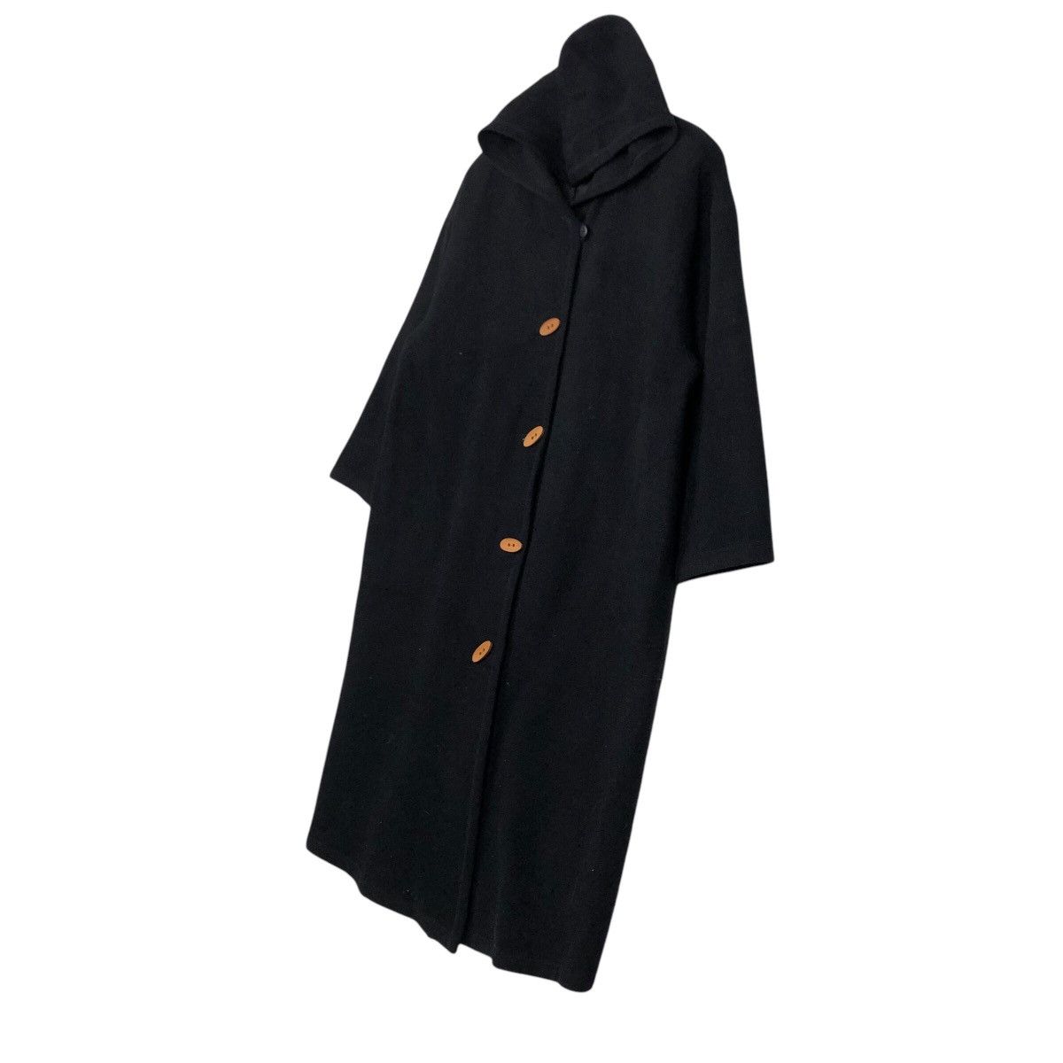 Issey Miyake 📌Rich Black Vintage Long Jacket K&M Collection Avant Garde Size US M / EU 48-50 / 2 - 3 Thumbnail