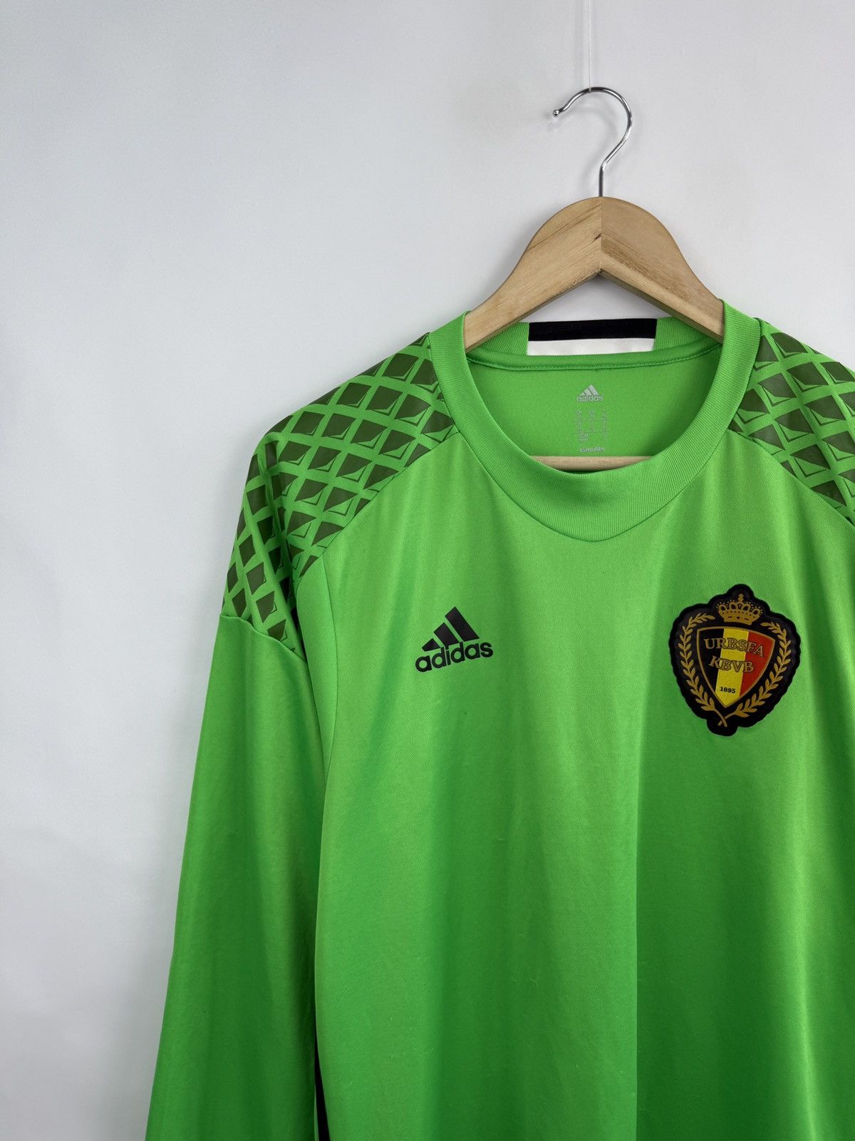 Adidas 🇧🇪 2015 Adidas Belgium URBSFA KBVB Goalkeeper Jersey Soccer Size US M / EU 48-50 / 2 - 2 Thumbnail
