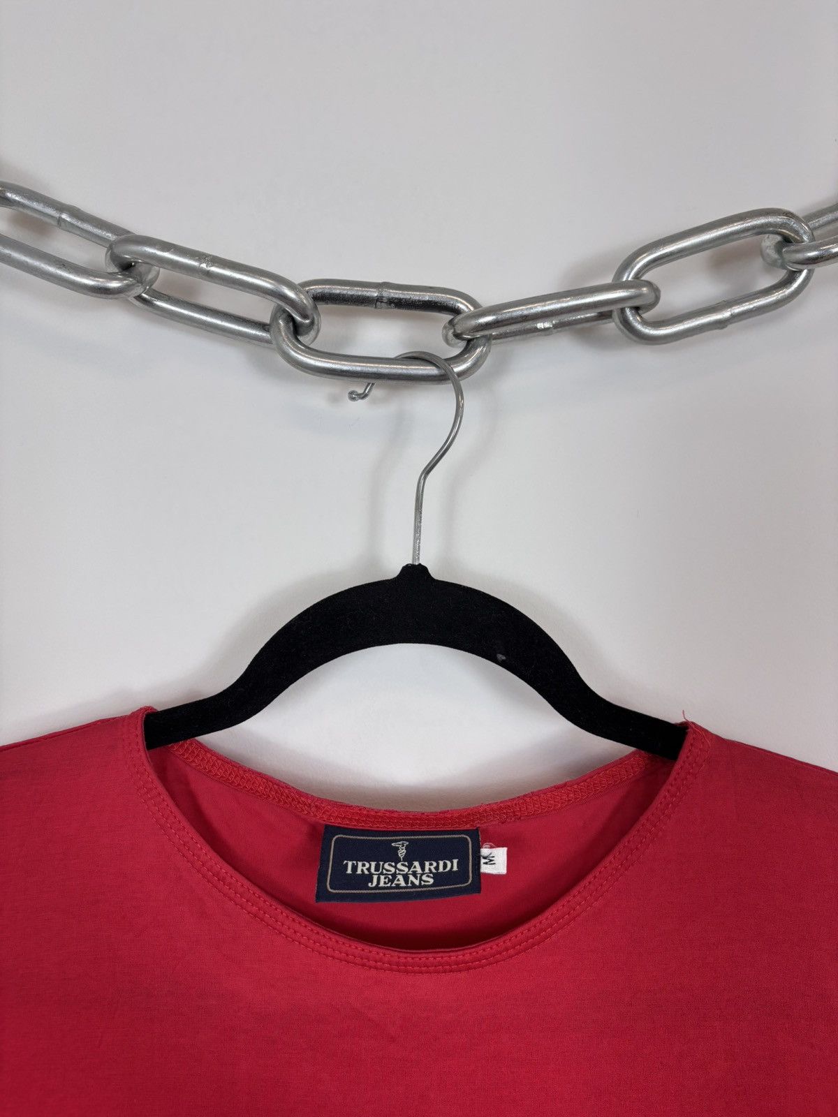 Trussardi Vintage Trussardi Jeans Men’s Red Cotton T-Shirt Tee Size US M / EU 48-50 / 2 - 8 Thumbnail