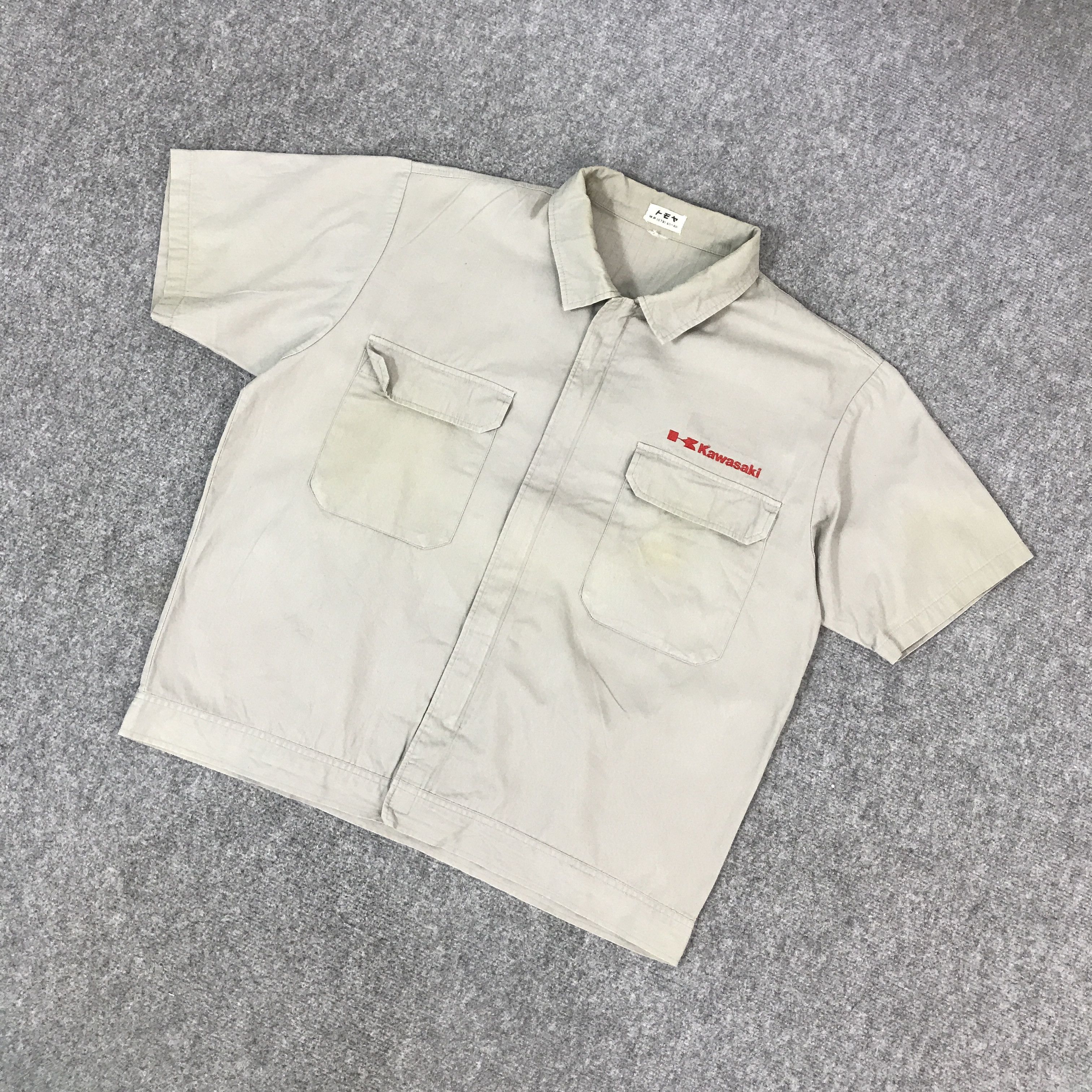 Japanese Brand KAWASAKI RACING SHORT SLEEVE ZIPPER JACKET Size US L / EU 52-54 / 3 - 5 Thumbnail