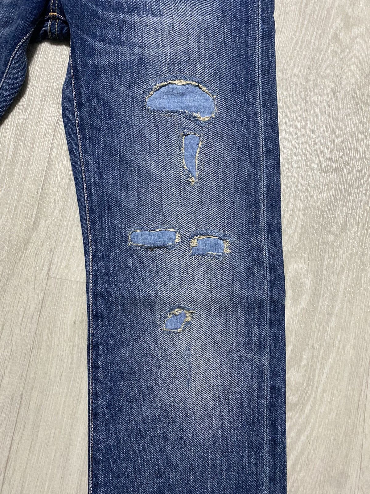 Edwin Edwin ED-80 Rainbow Selvedge Washed Patchwork Torn Denim Size US 28 / EU 44 - 7 Thumbnail