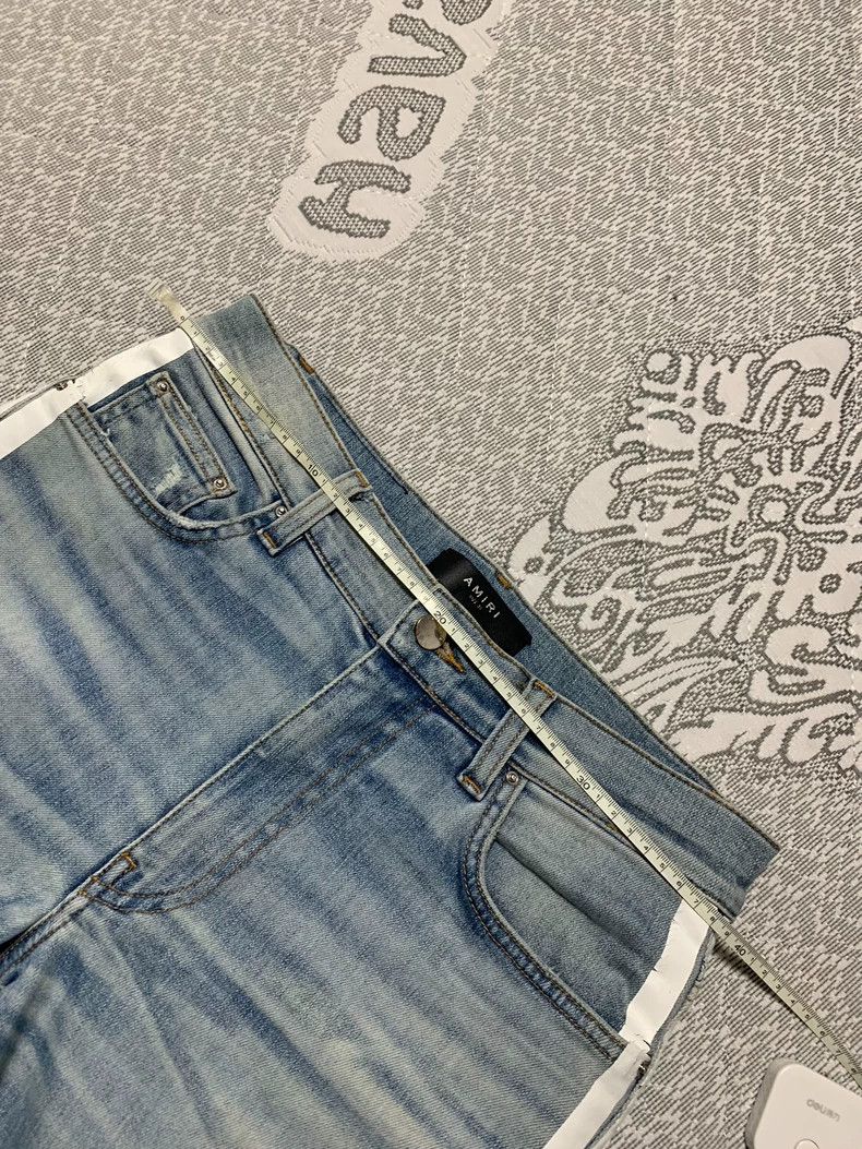 Amiri Amiri Tape Hole Water Washed Denim Pants Size US 31 - 6 Thumbnail