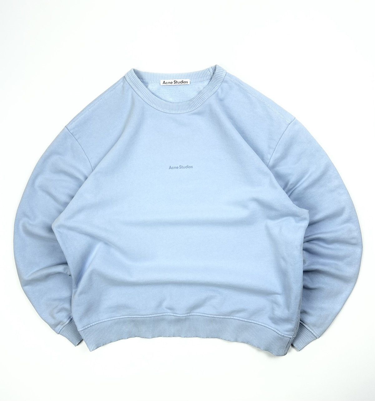 Acne Studios Acne Studios Oversized Blue Logo Sweatshirt Unisex Vintage Size US XS / EU 42 / 0 - 1 Thumbnail