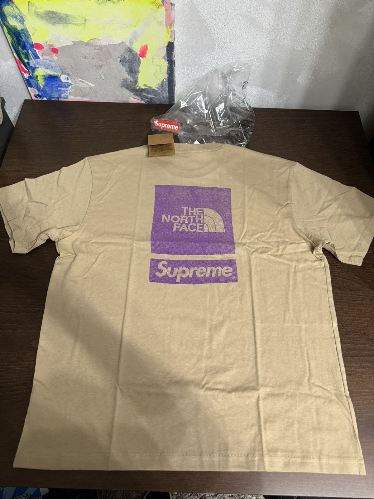 image of Supreme North Face S/s Top in Purple, Men's (Size Medium)