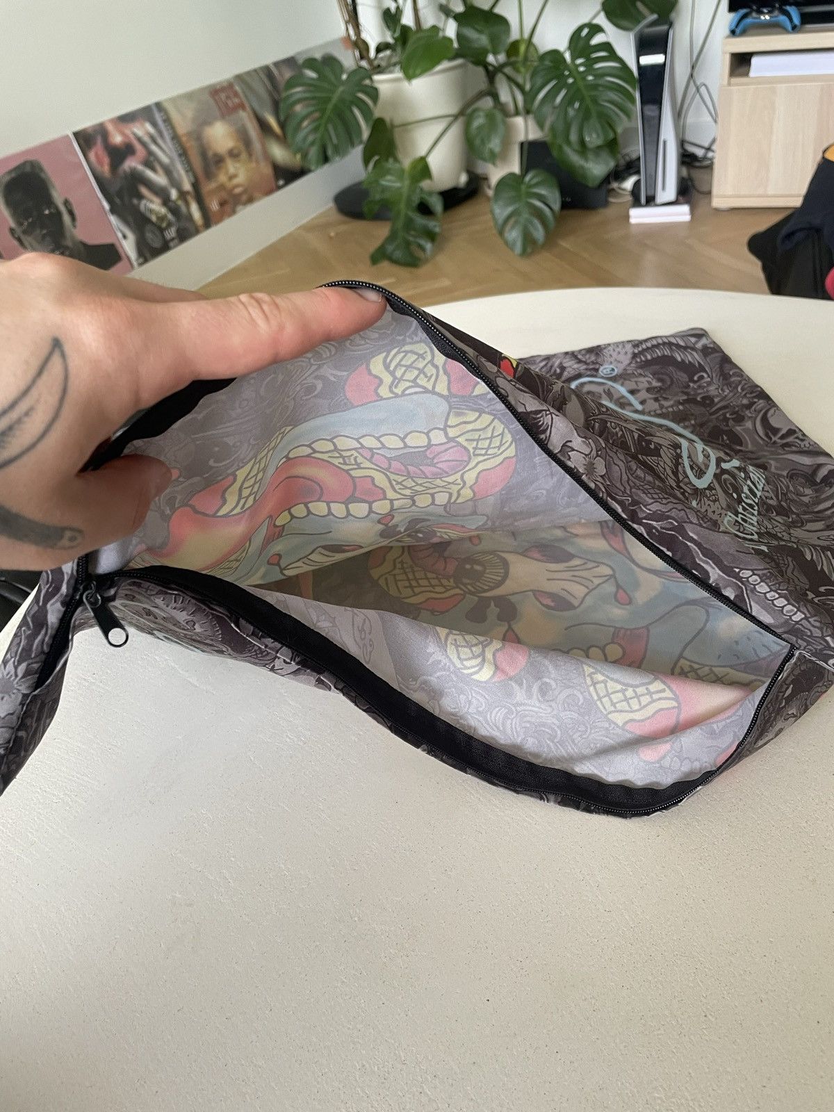 Ed Hardy Ed Hardy by Christian Audigier Pillowcase Y2k Vintage Tattoo Size ONE SIZE - 4 Thumbnail