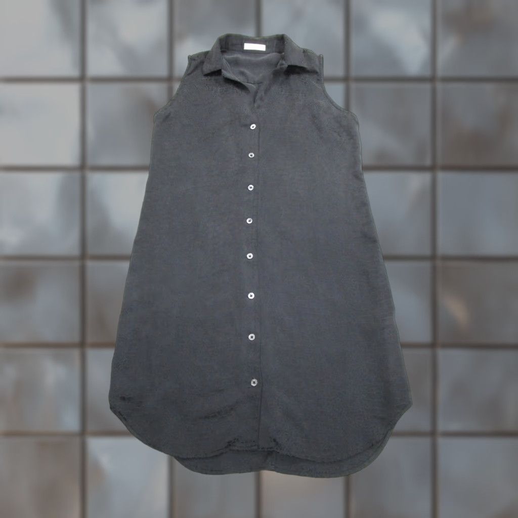 Equipment VINTAGE Equipment Shirt Dress Womens Small Black Silk Sleeveless Button Front Size S / US 4 / IT 40 - 1 Thumbnail