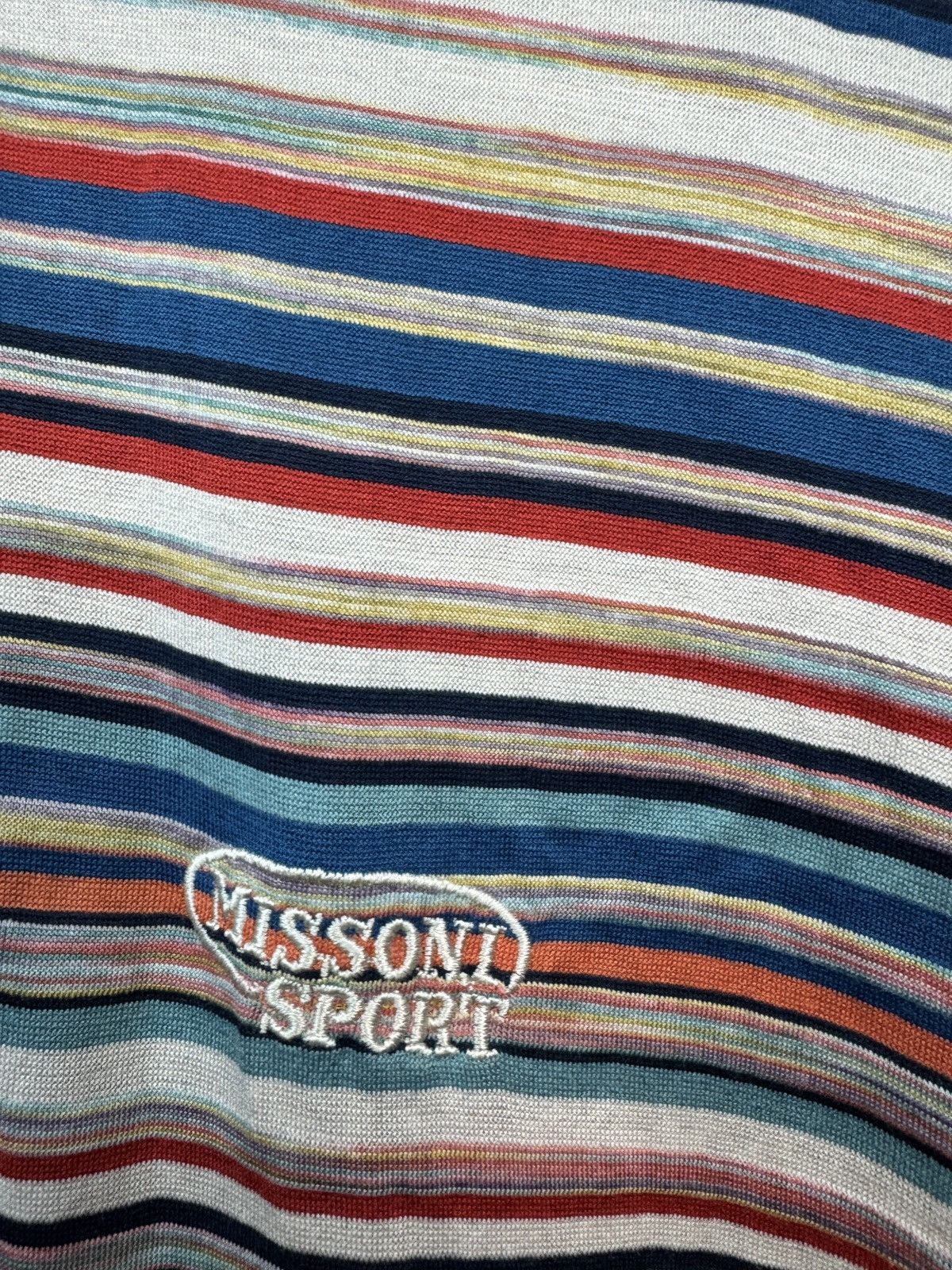 Missoni 90s Missoni Sport Italian Striped Multicolour Polo Tee Size US M / EU 48-50 / 2 - 5 Thumbnail