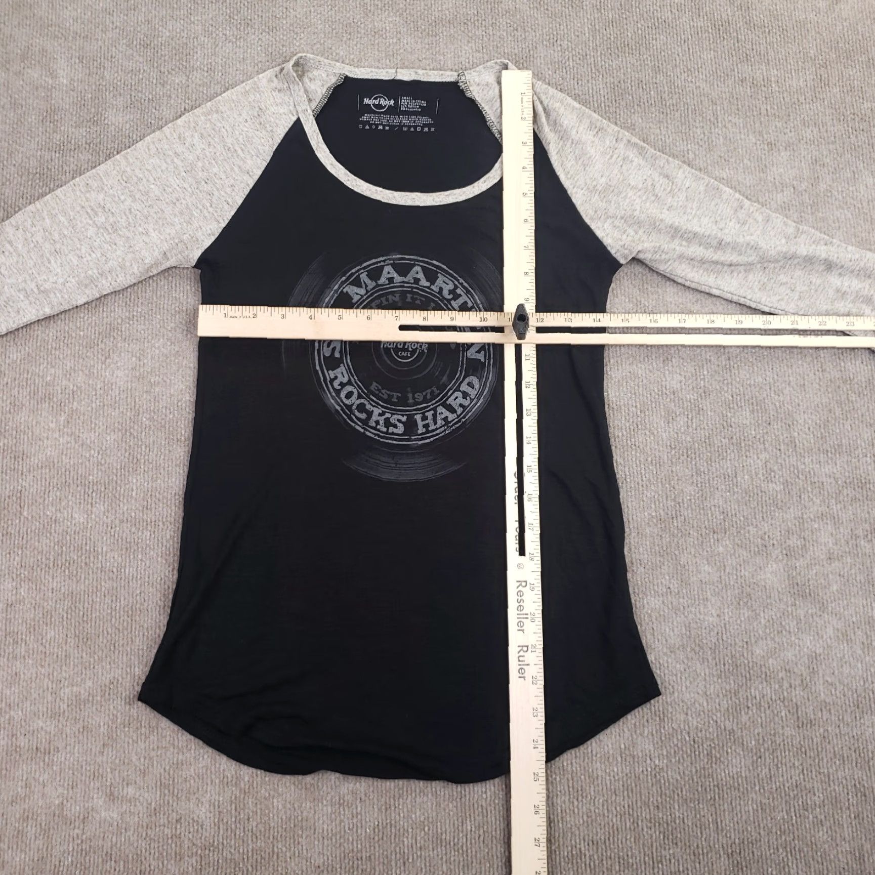 Hard Rock Cafe Hard Rock St. Marteen Long Sleeve Shirt Womens Small Black Gray Size S / US 4 / IT 40 - 2 Thumbnail