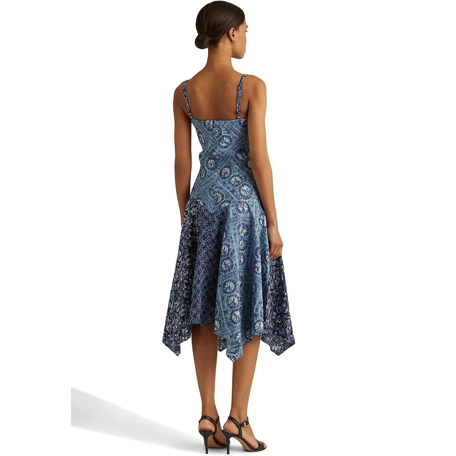 Ralph Lauren Lauren Ralph Lauren Women Linen Patchwork Midi Dress Size 12 Size XL / US 12-14 / IT 48-50 - 2 Thumbnail