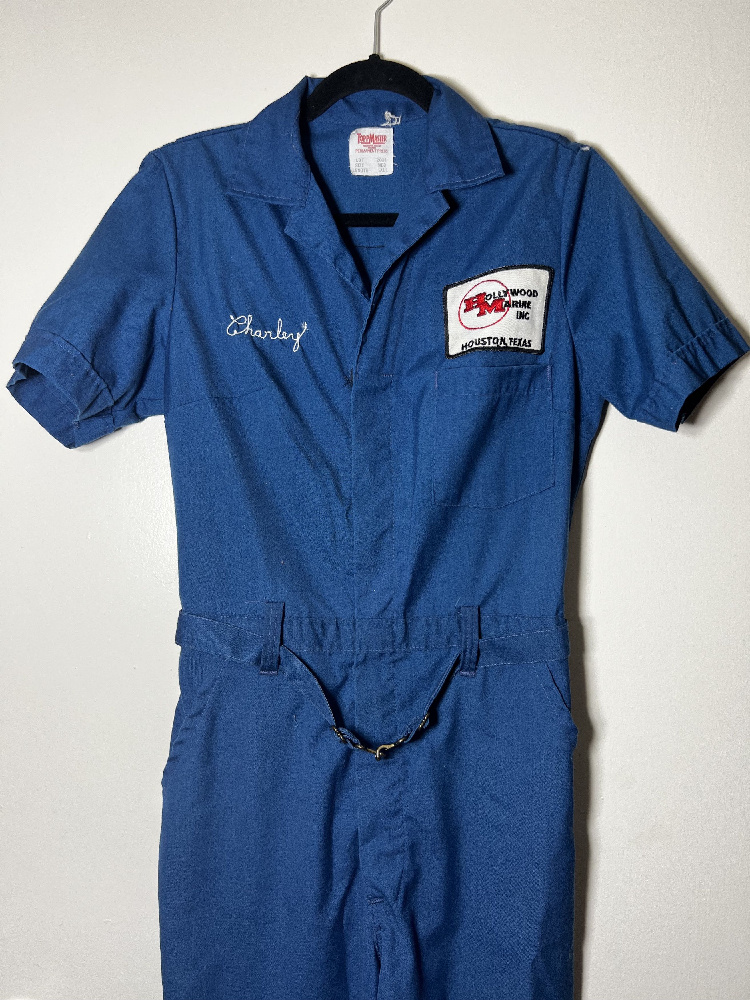 Vintage Vintage 60's Topp Master Jumpsuit - Hollywood Marine Inc. Size 29" - 3 Thumbnail