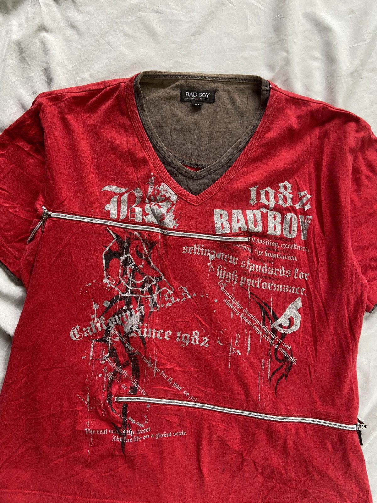 Japanese Brand DOUBLE LAYER BAD BOY TEE Size US XL / EU 56 / 4 - 2 Thumbnail