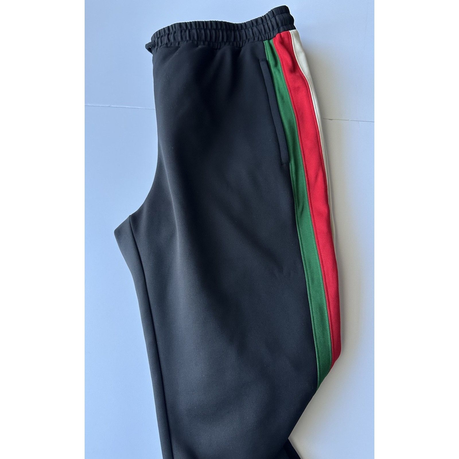 Gucci Neoprene Black Web Jogging Pants 3XL (36”) 698461