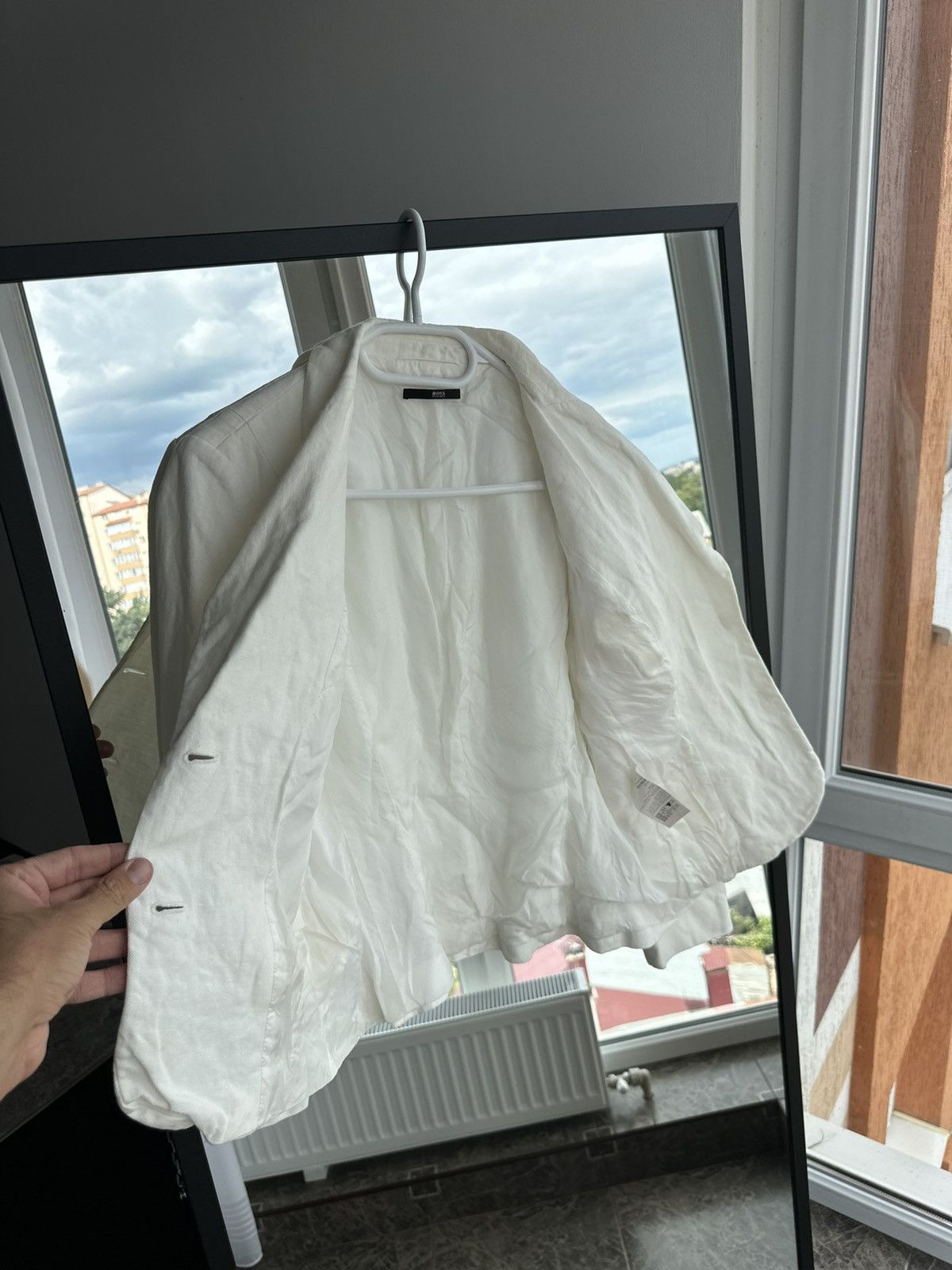 Hugo Boss Hugo Boss Women’s White Linen Blazer “Jamila” Size 40EU/ 8US Size M / US 6-8 / IT 42-44 - 5 Thumbnail