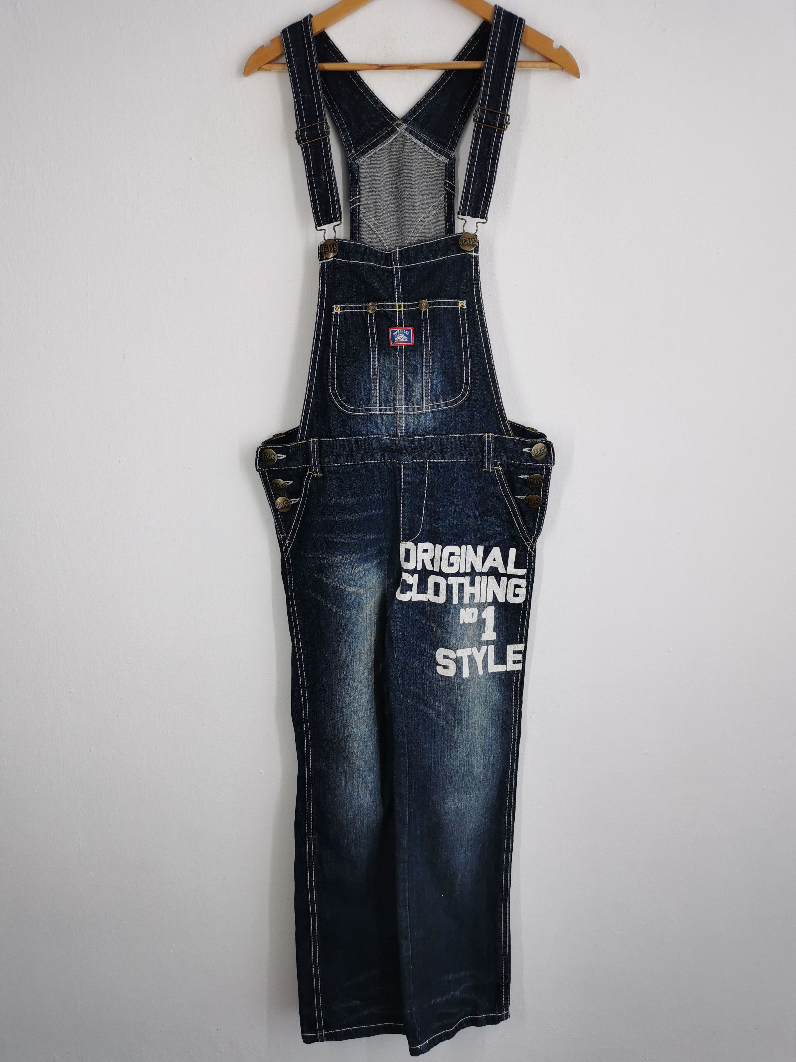 Japanese Brand Vintage 90s Blue Moon Blue Denim Overall Size M Waist 36 Size US 36 / EU 52 - 1 Thumbnail