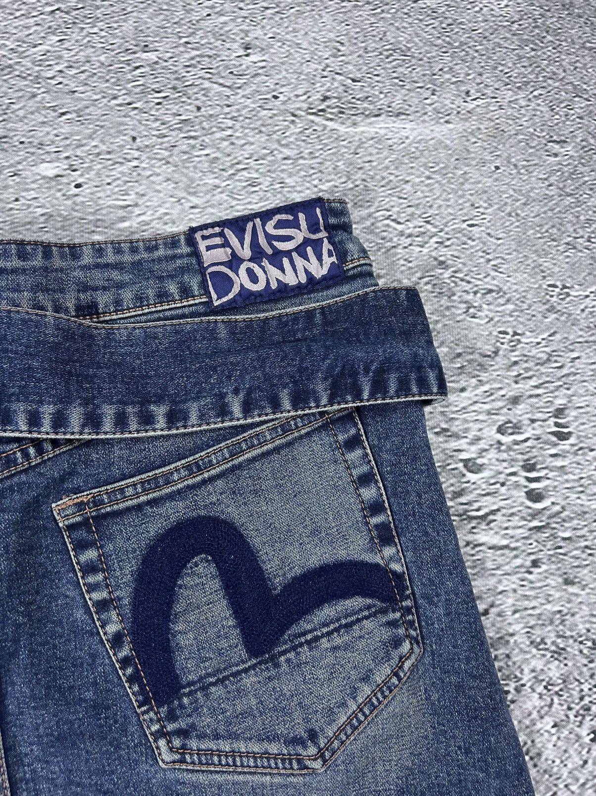 Evisu Evisu Donna vintage navy blue skirt seagulls Y2K Size 30" / US 8 / IT 44 - 2 Thumbnail