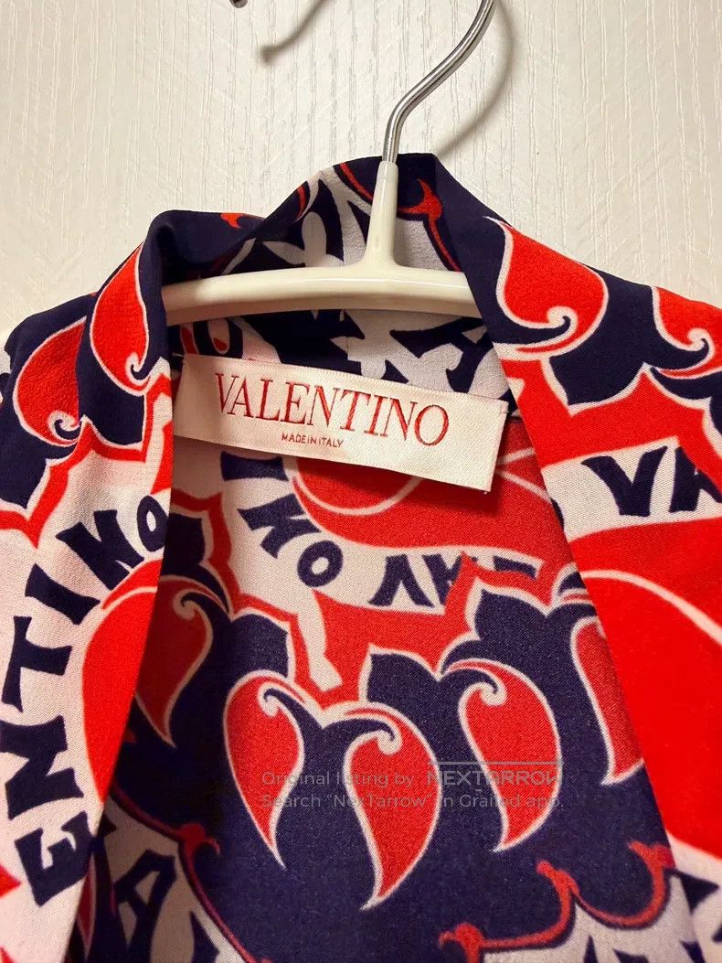 Valentino Valentino Red and blue print design Size S / US 4 / IT 40 - 3 Thumbnail