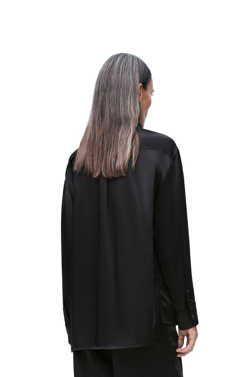 Loewe o1in1g0426 Pyjama Blouse in Viscose in Black Size L / US 10 / IT 46 - 4 Thumbnail