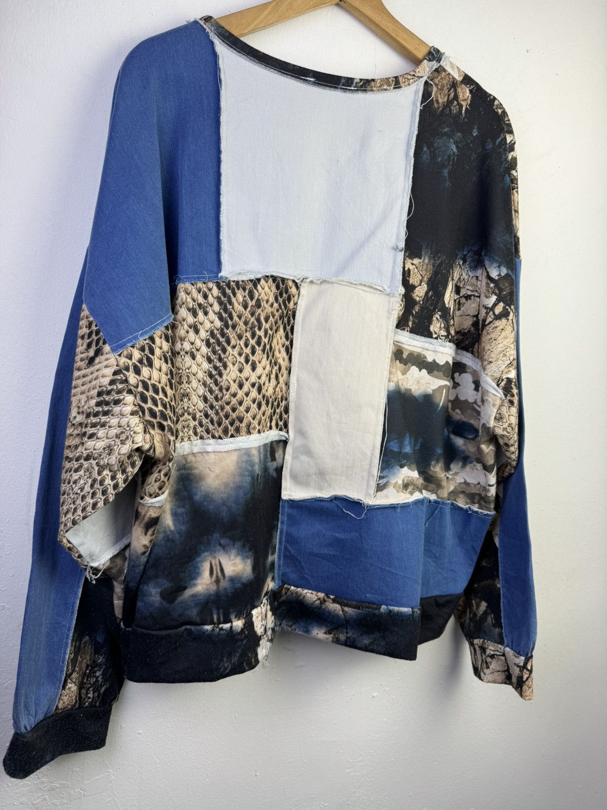Zara Zara Colorblock Patchwork Denim Animal Print Oversized Size L / US 10 / IT 46 - 7 Thumbnail