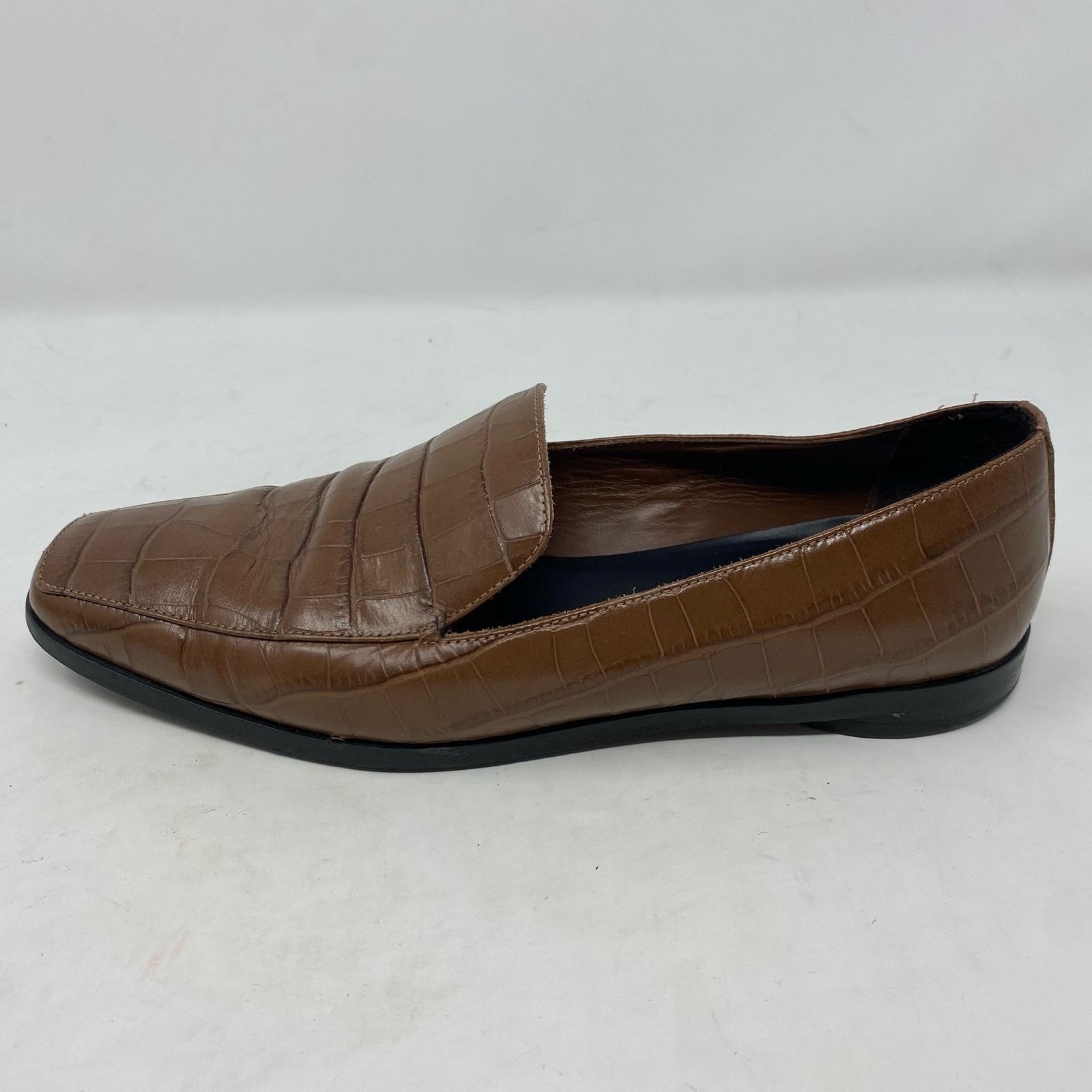Everlane Everlane Brown Crocodile Embossed Leather Loafers Size 7.5 Size US 7.5 / IT 37.5 - 2 Thumbnail