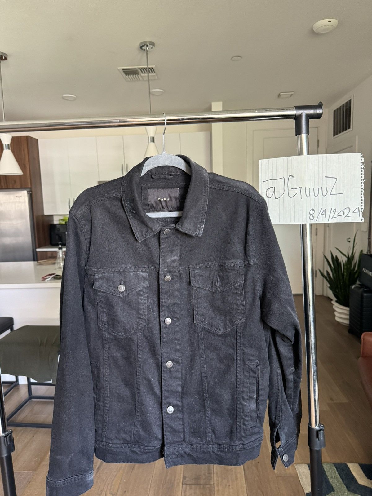 Zara Zara black denim jacket Size US XL / EU 56 / 4 - 1 Thumbnail