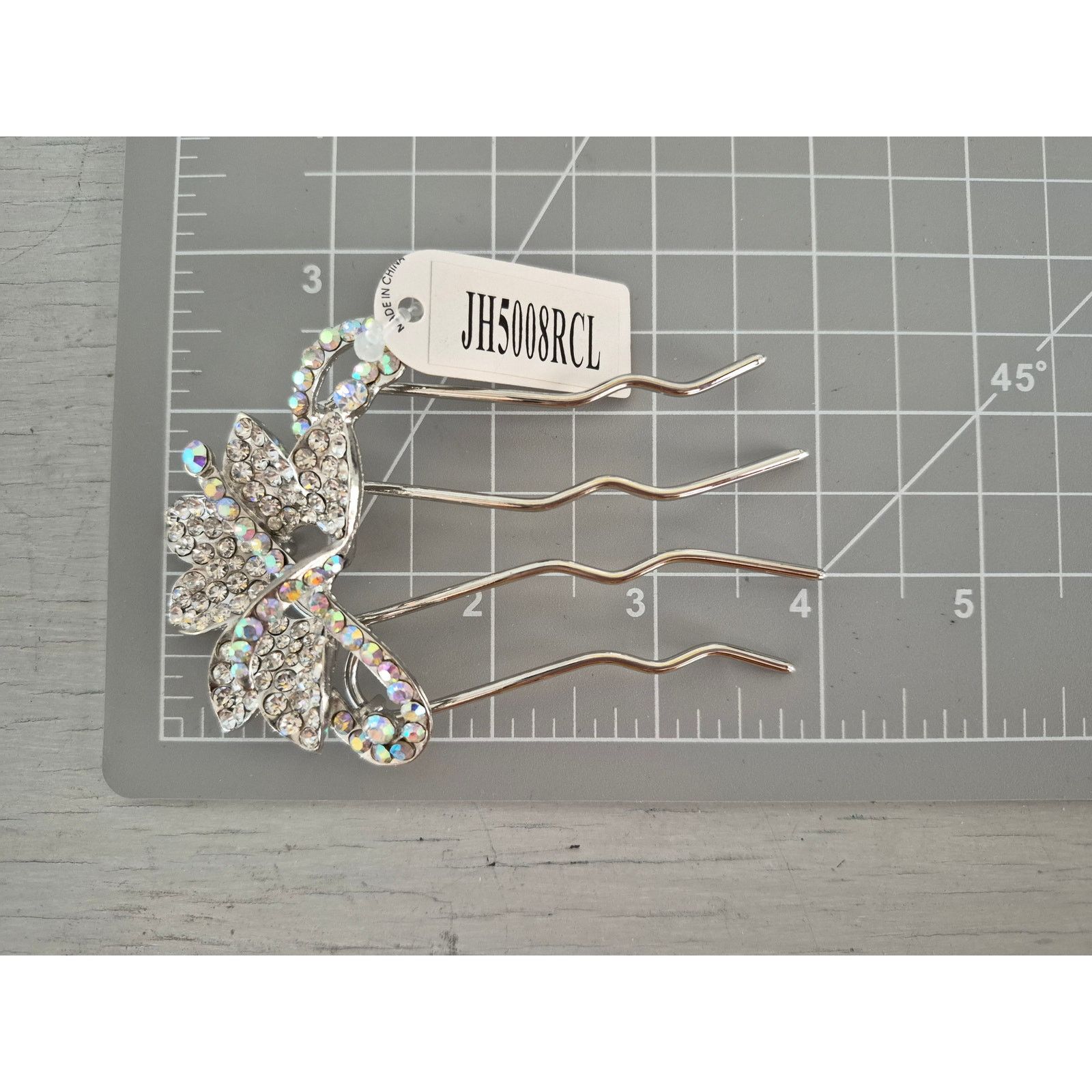 Other Silver tone Bridal Long Comb Barrette Hairpiece Size ONE SIZE - 5 Thumbnail