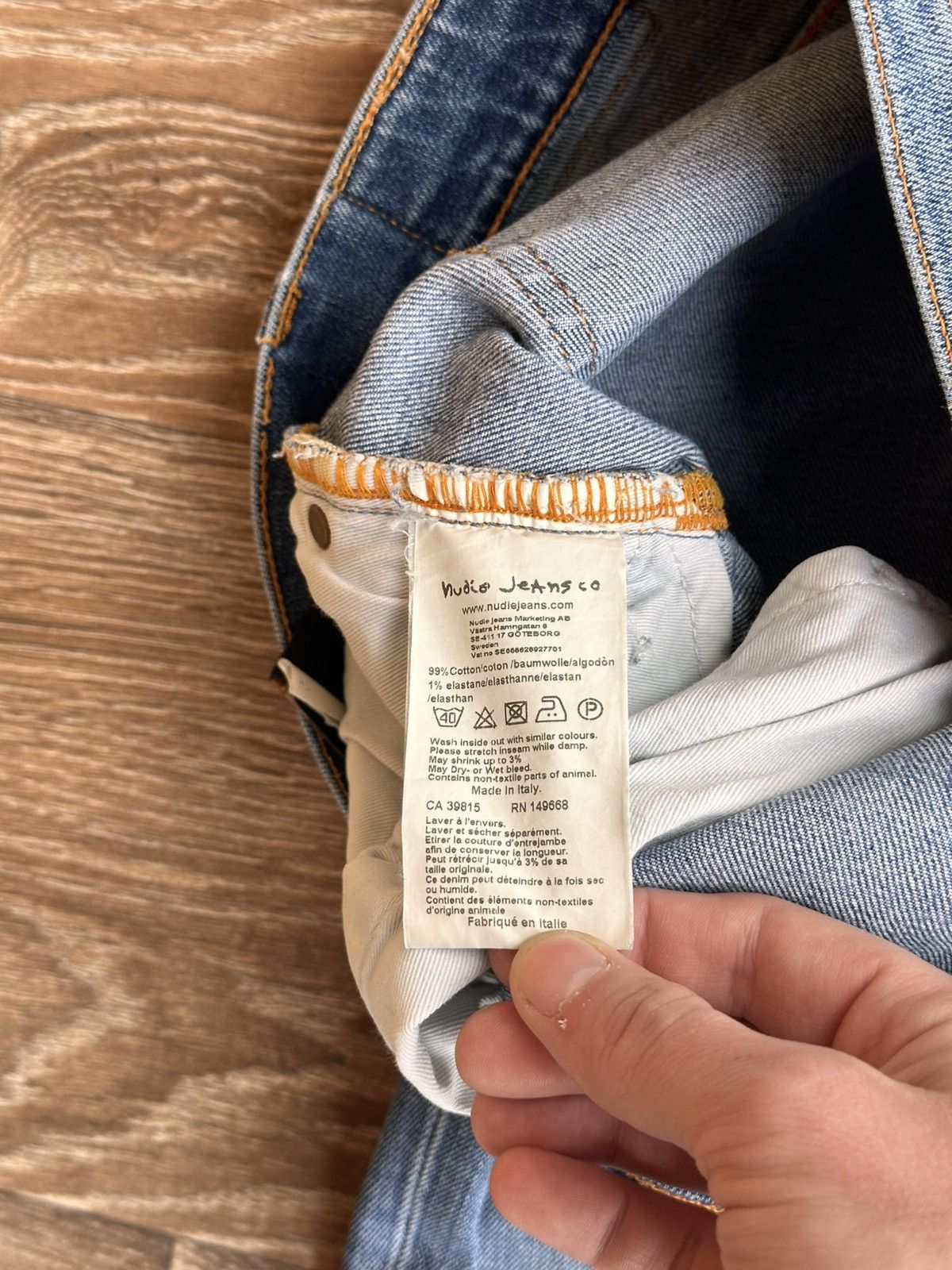 Nudie Jeans 🔥 Nudie Jeans Drim Tim Slim Fit Denim Skinny Jeans Pants Size US 34 / EU 50 - 5 Thumbnail