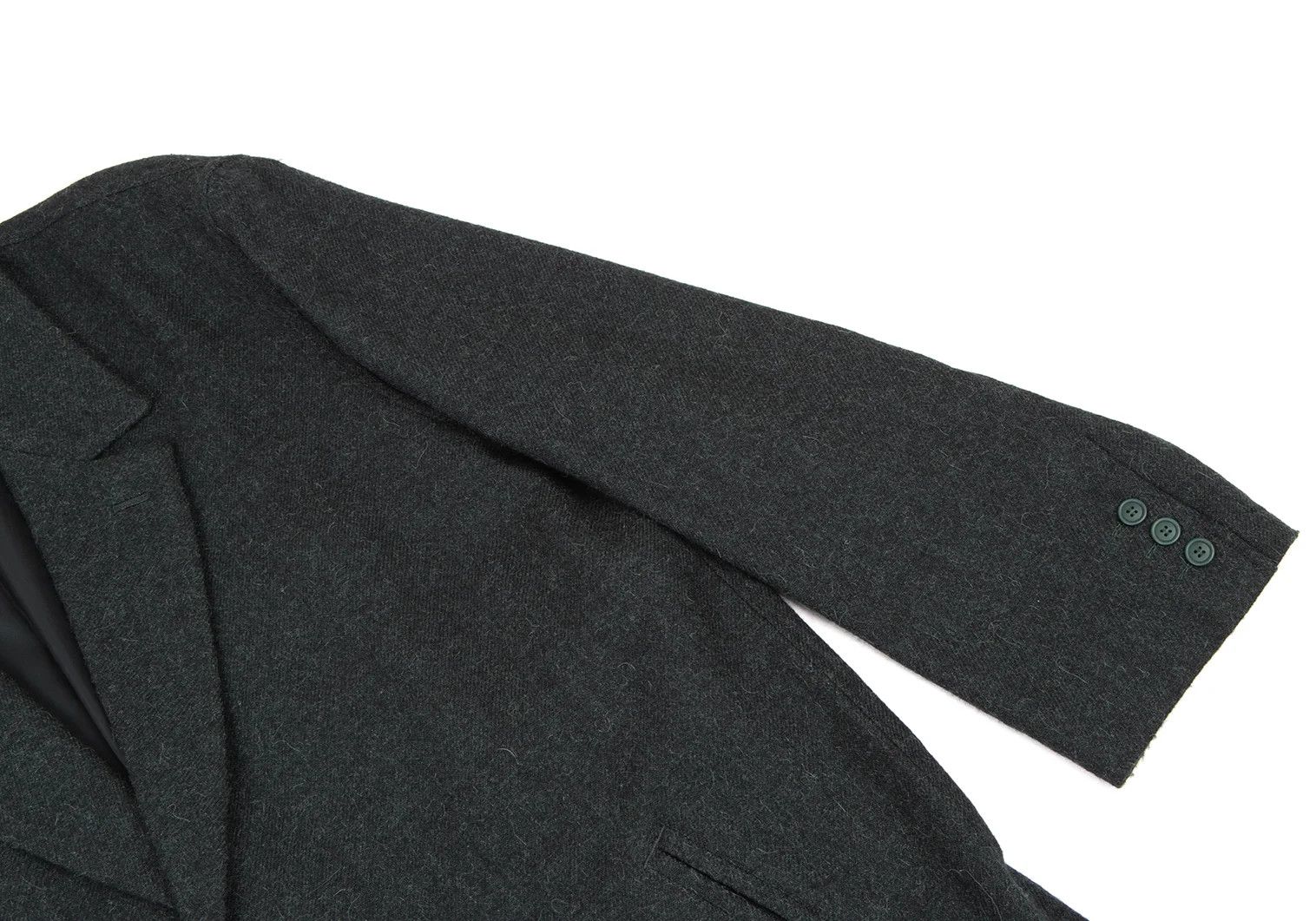 Issey Miyake Wool Chester Coat in Green, Size M Size US M / EU 48-50 / 2 - 6 Thumbnail