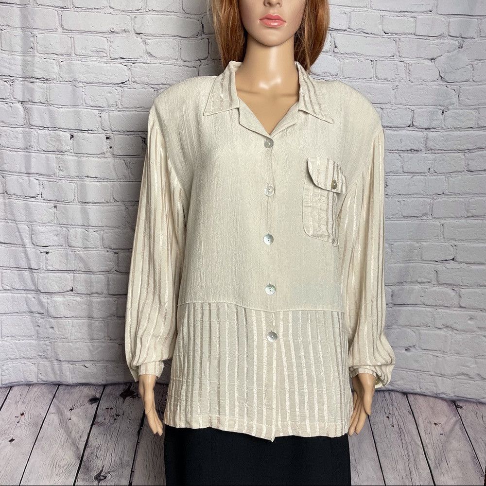 Other Vintage Jules of Margate Beige Shirt Size XL Size XL / US 12-14 / IT 48-50 - 1 Thumbnail