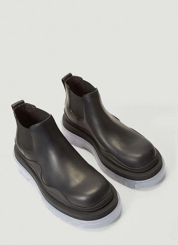Bottega Veneta o1n1vont0924 Tire Ankle Chelsea Boot in Black Size US 10 / EU 43 - 2 Thumbnail
