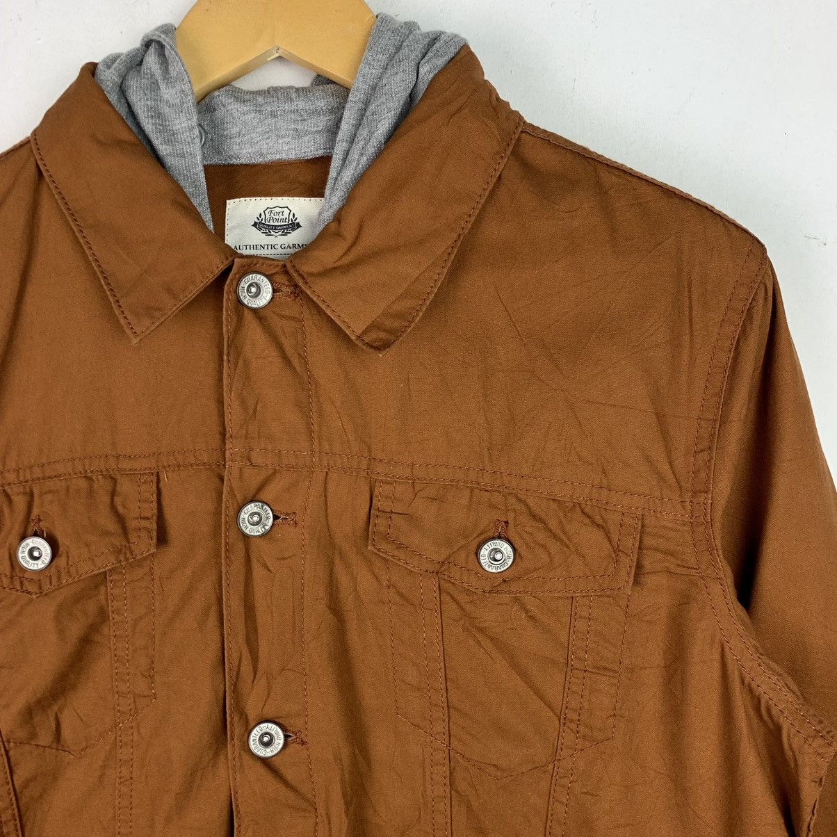Japanese Brand × Vintage Vintage Japanese Brand Button Up Hooded Jacket Size US L / EU 52-54 / 3 - 3 Thumbnail