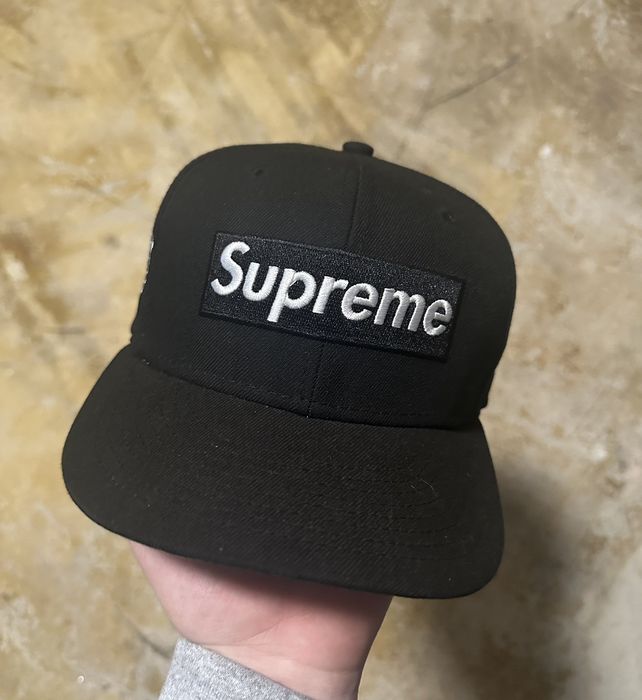 Supreme Supreme Money Box Logo New Era Black 7 1/4 Fitted Hat