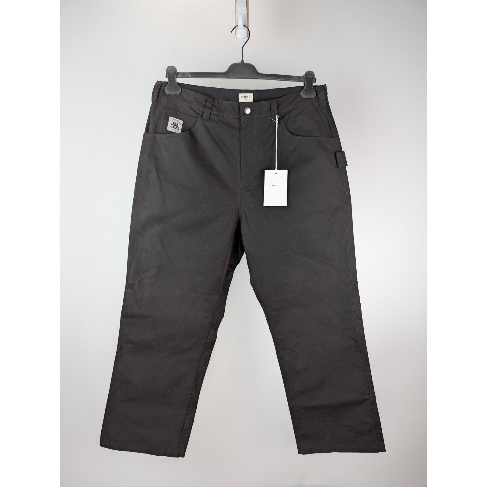 Bode o1rshd1 Waxed Cotton Knolly Brook Trousers in Brown Size US 38 / EU 54 - 1 Thumbnail