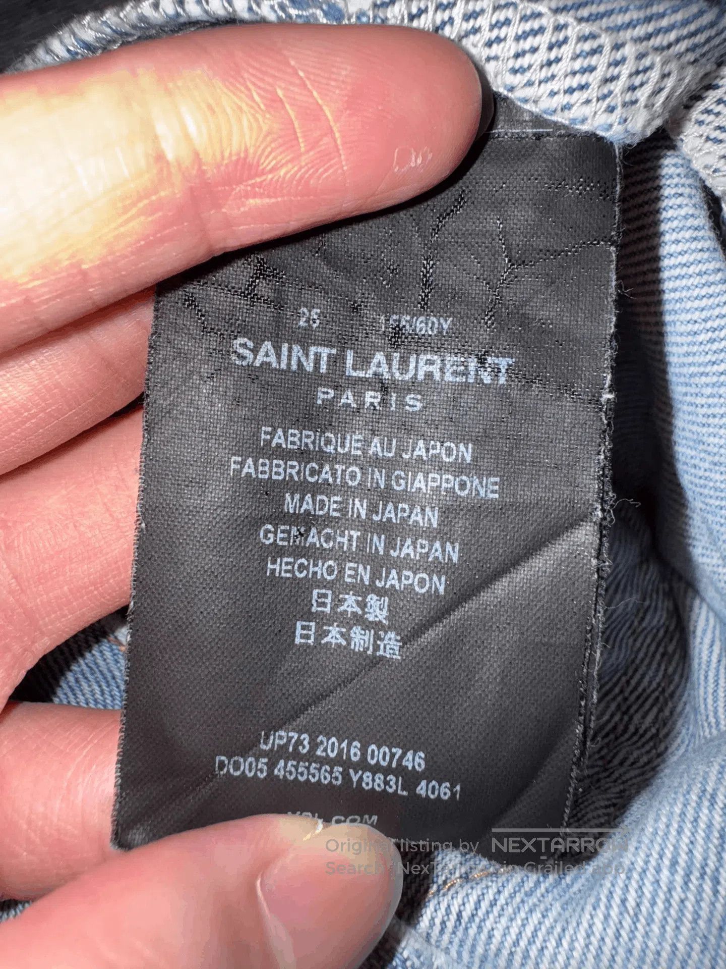 Saint Laurent Paris Saint Laurent Blue Flared Denim Pants. Size 25" / US 0 / IT 36 - 7 Thumbnail