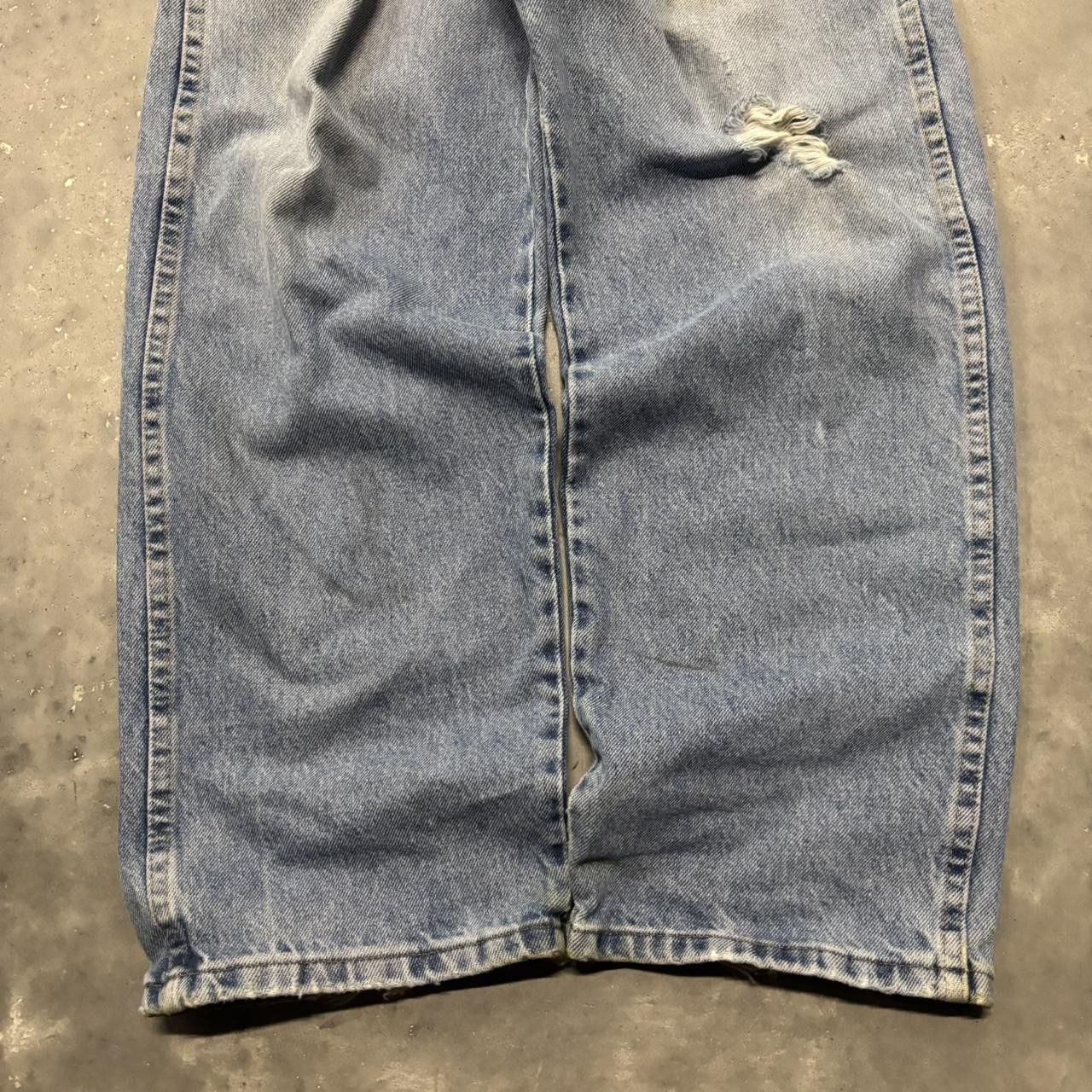 Japanese Brand × Vintage Crazy Vintage Y2K/2000s Faded Wash Distressed Skater Denim Jeans! Size US 36 / EU 52 - 6 Thumbnail