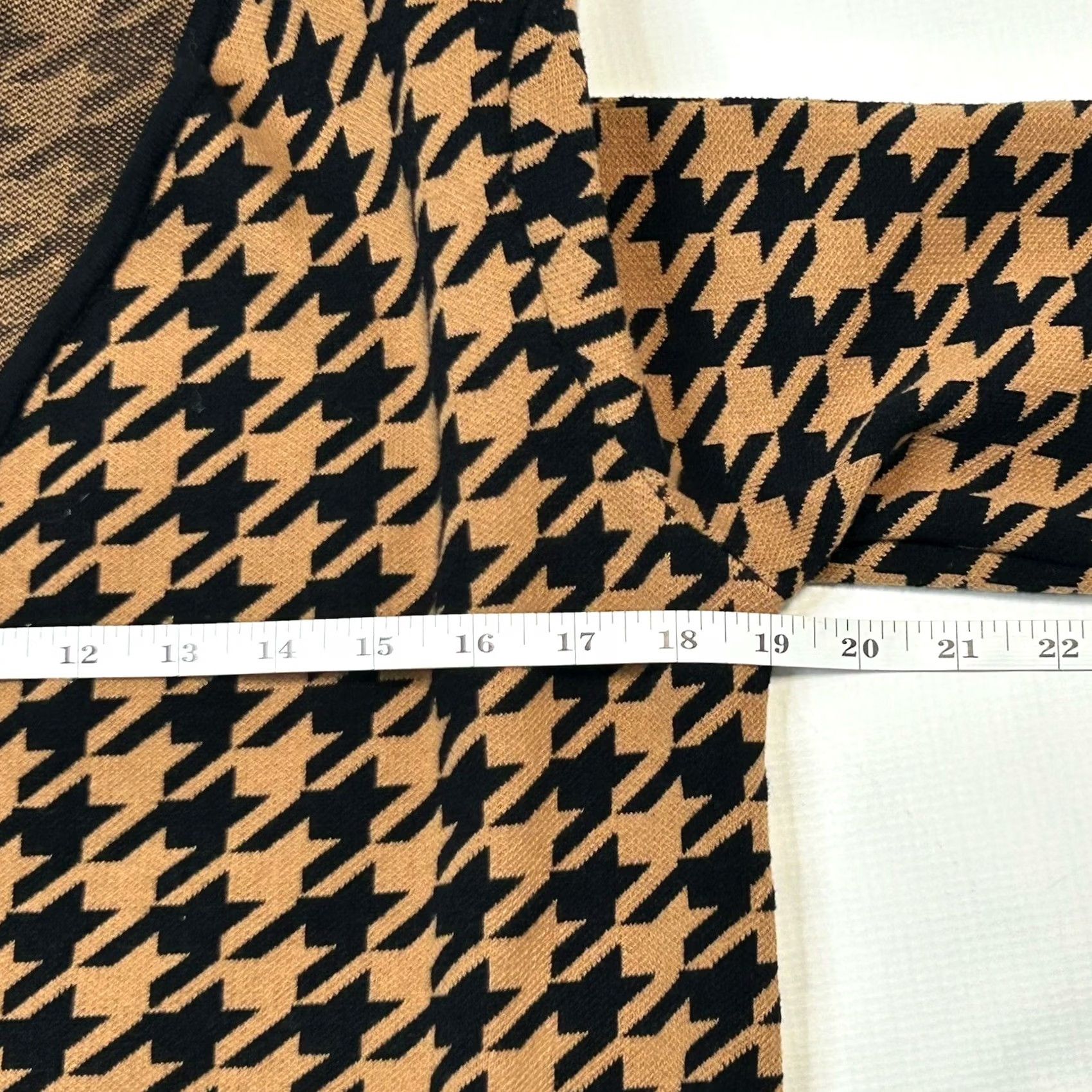 Charter Club VINTAGE Charter Club Cardigan Women’s Small Houndstooth Open Duster Knit Black Brown 90s Retro Preppy Womens Size S / US 4 / IT 40 - 7 Thumbnail