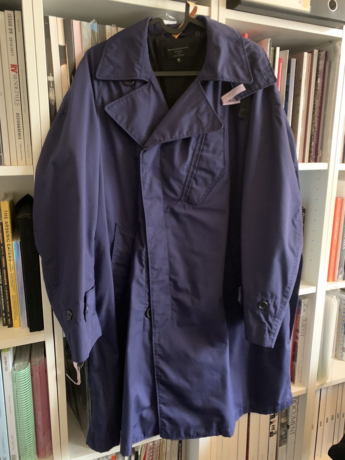 image of Engineered Garments Freak Store Trench Coat in Blue, Men's (Size Small)