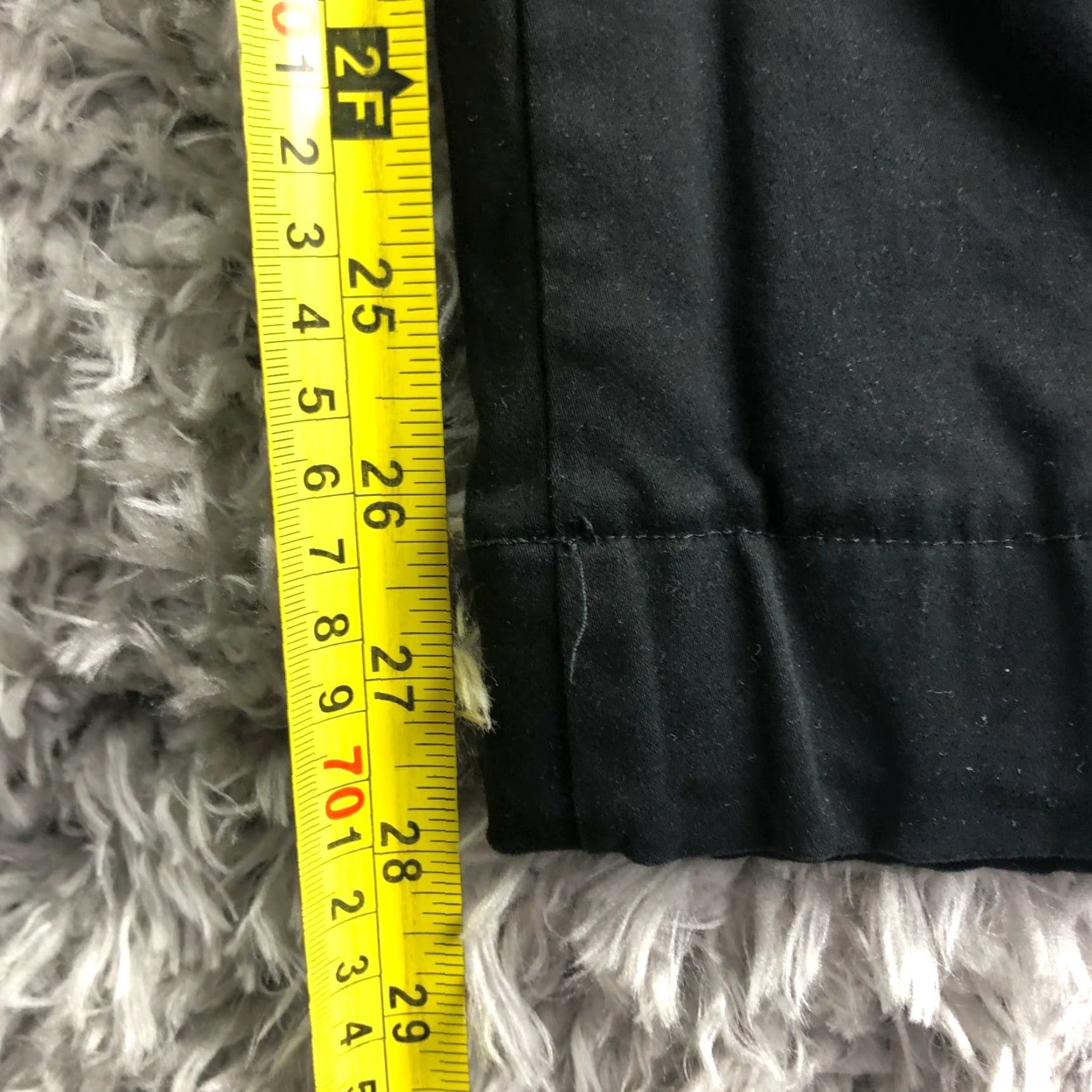 Ann Taylor LOFT Womens Size 6 Mid Rise Straight Leg Black Pants Dress Pants Cotton Denim Classic Solid Logo Zip Inseam 29 in Mens? Size 28" / US 6 / IT 42 - 3 Thumbnail