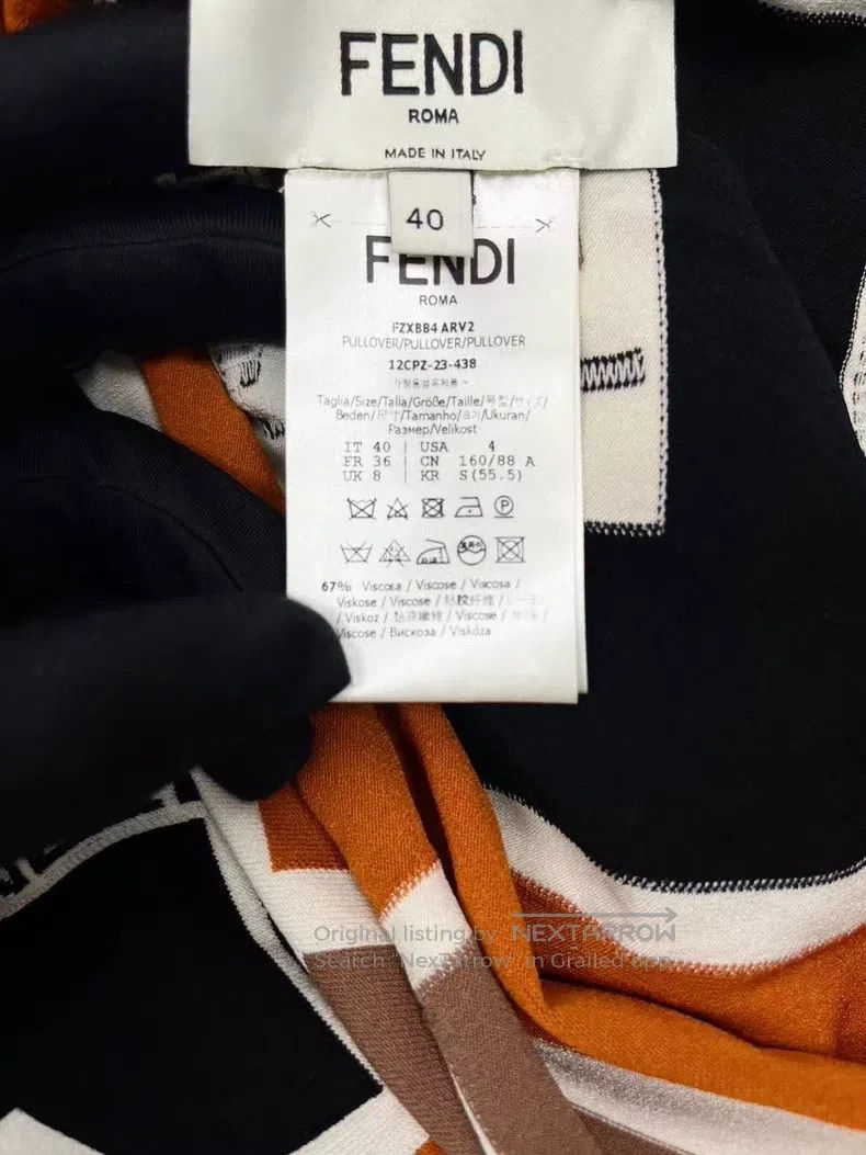 Fendi Fendi Double F Jacquard Printed Signature Letter Logo Geom Size XS / US 0-2 / IT 36-38 - 5 Thumbnail