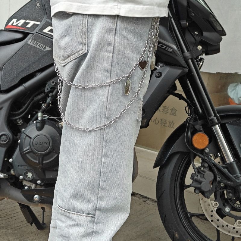 Jewelry Love Heart Pants Chain Punk-Inspired Streetwear Style Size ONE SIZE - 1 Thumbnail