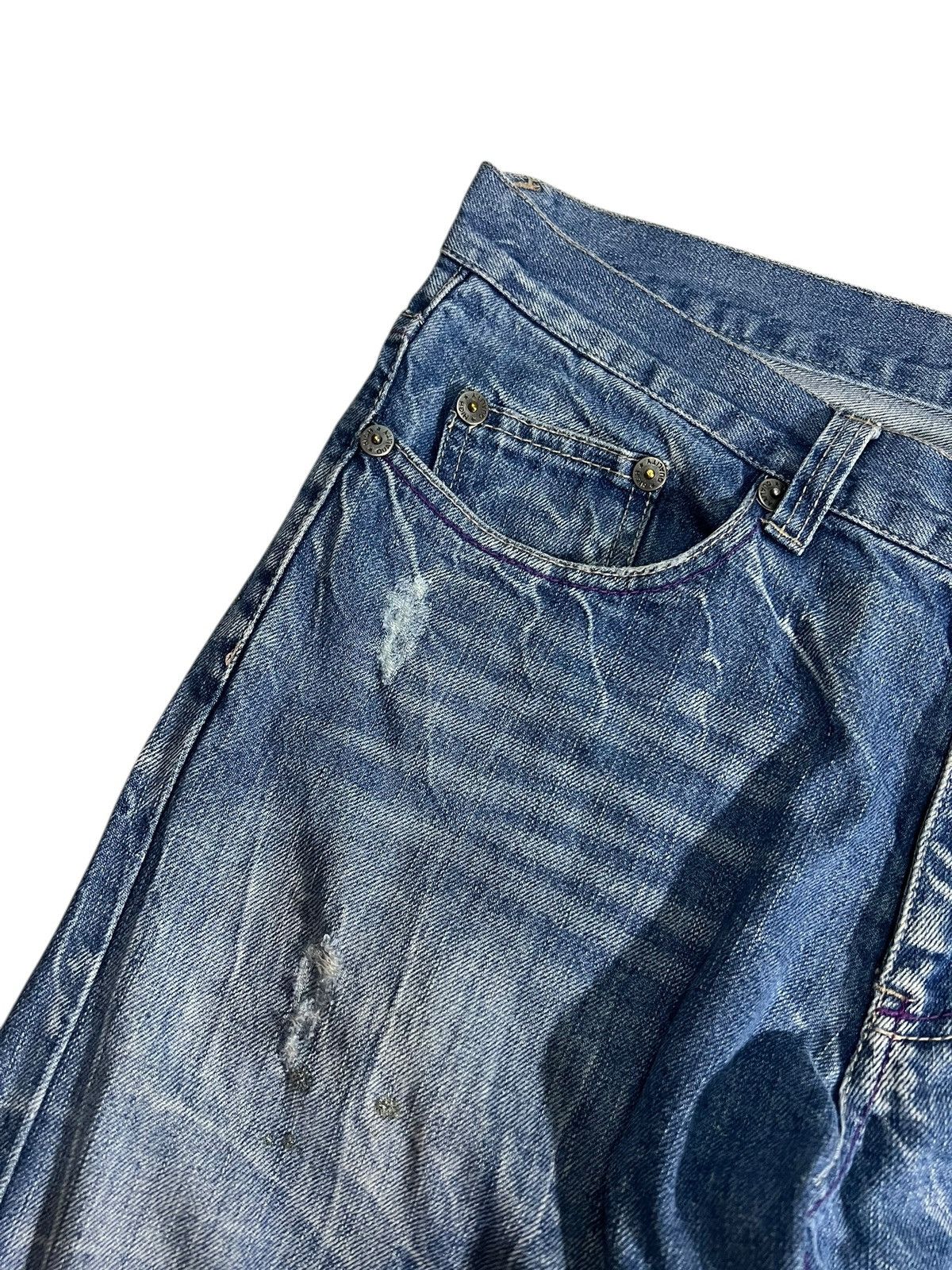 If Six Was Nine Flare Jean Nylaus Clothing Distress Claw Faded Super Rare🔥 Size US 33 - 11 Thumbnail